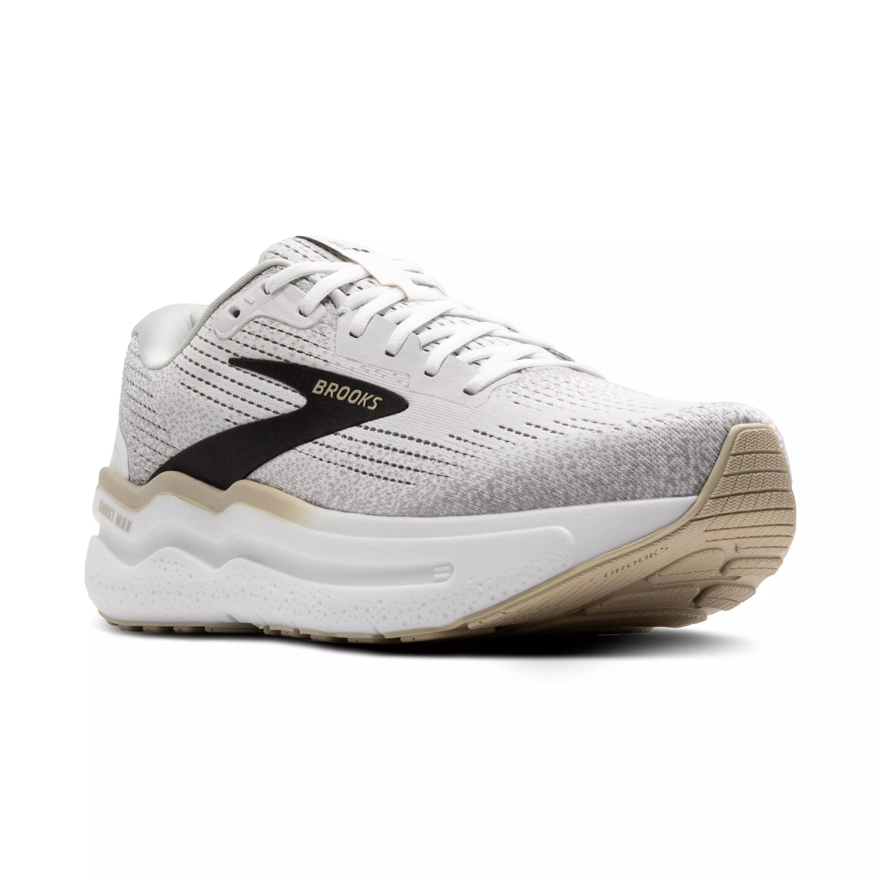 Brooks Ghost Max 2 "White/Pelican/Oyster" Men's Running Shoe - WHITE/PELICAN/OYSTER