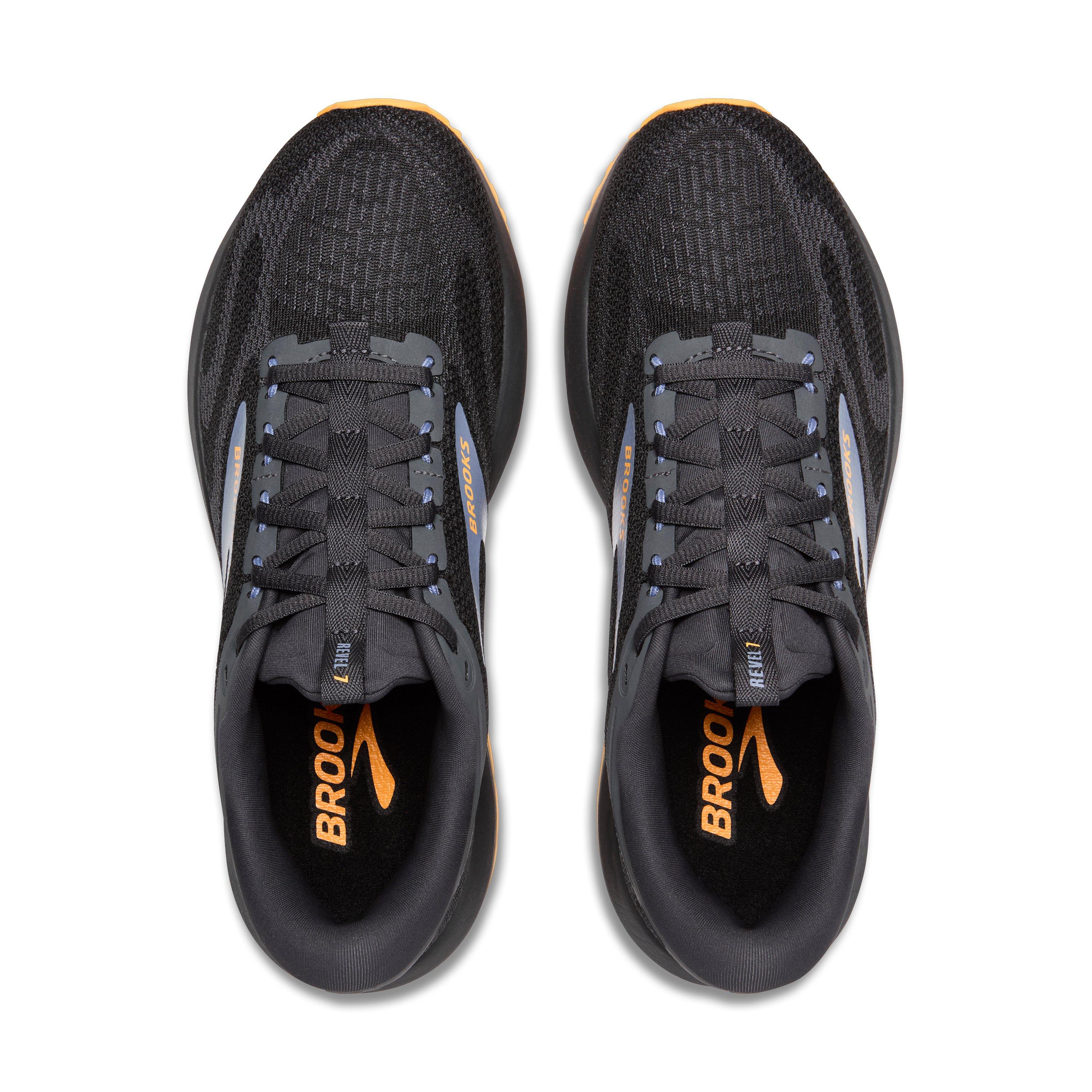 Brooks Revel 7 "Black/Country Blue/Orange" Men's Running Shoe - BLACK/BLUE/ORANGE Thumbnail View 5