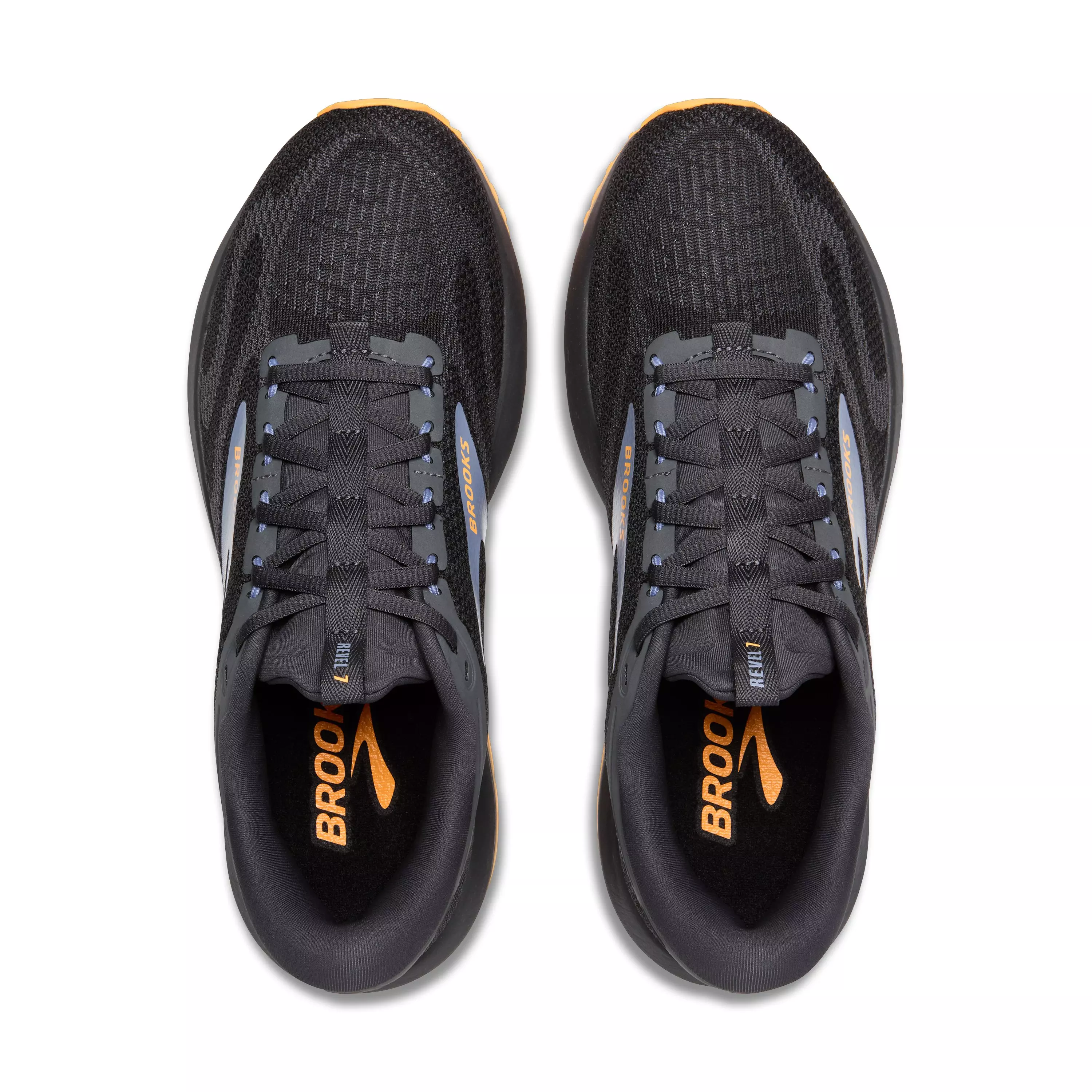 Brooks Revel 7 "Black/Country Blue/Orange" Men's Running Shoe - BLACK/BLUE/ORANGE