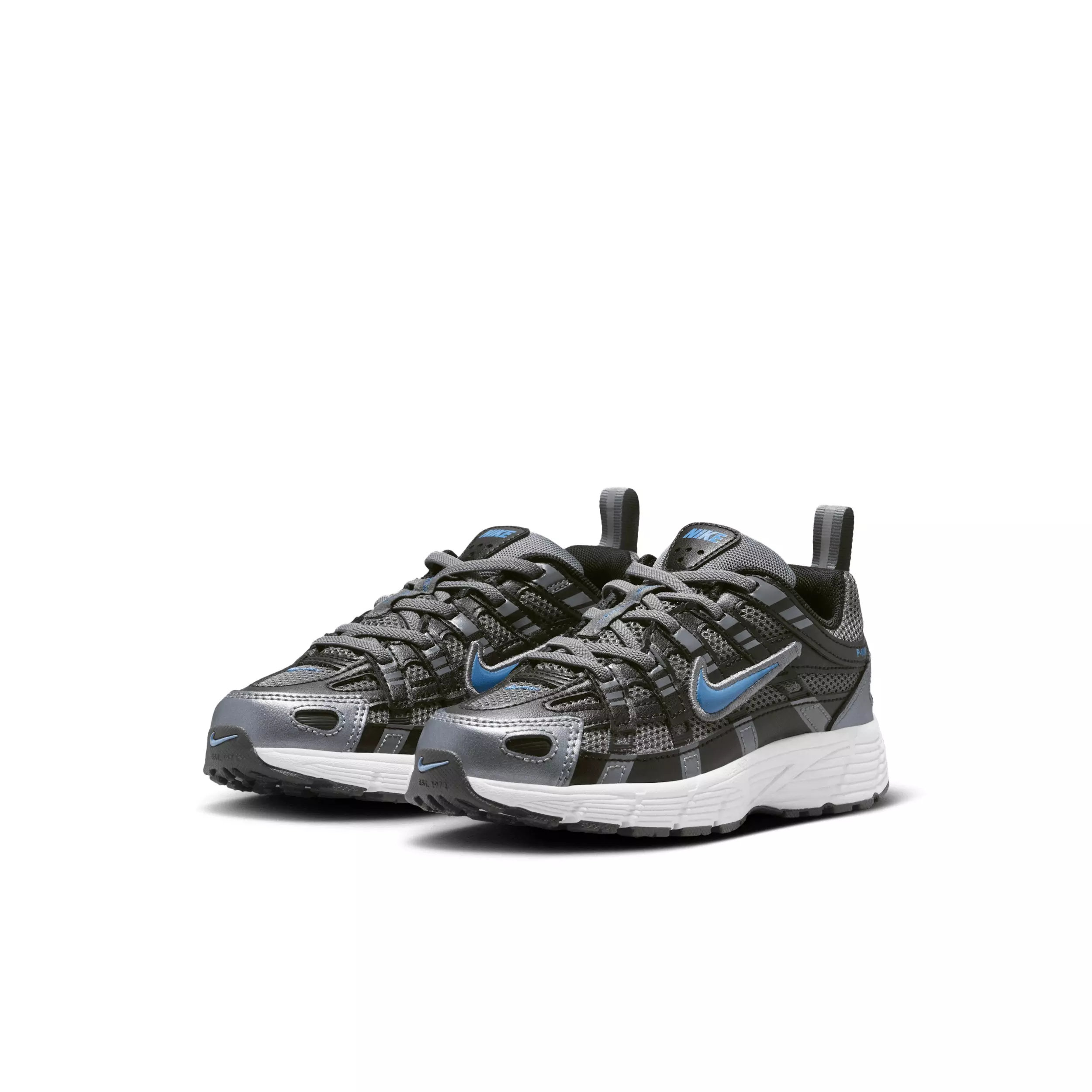 Nike P-6000 "Smoke Grey/Black/Platinum Tint/Dutch Blue" Preschool Boys' Shoe - GREY/BLACK/PLATINUM/BLUE