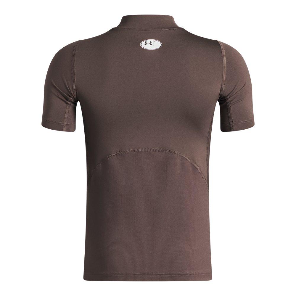Under Armour Big Boys' HeatGear Mock Short Sleeve Shirt - Brown - BROWN