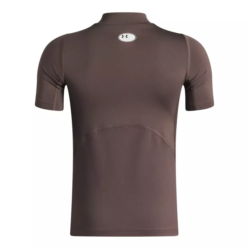 Under Armour Big Boys' HeatGear Mock Short Sleeve Shirt - Brown - BROWN