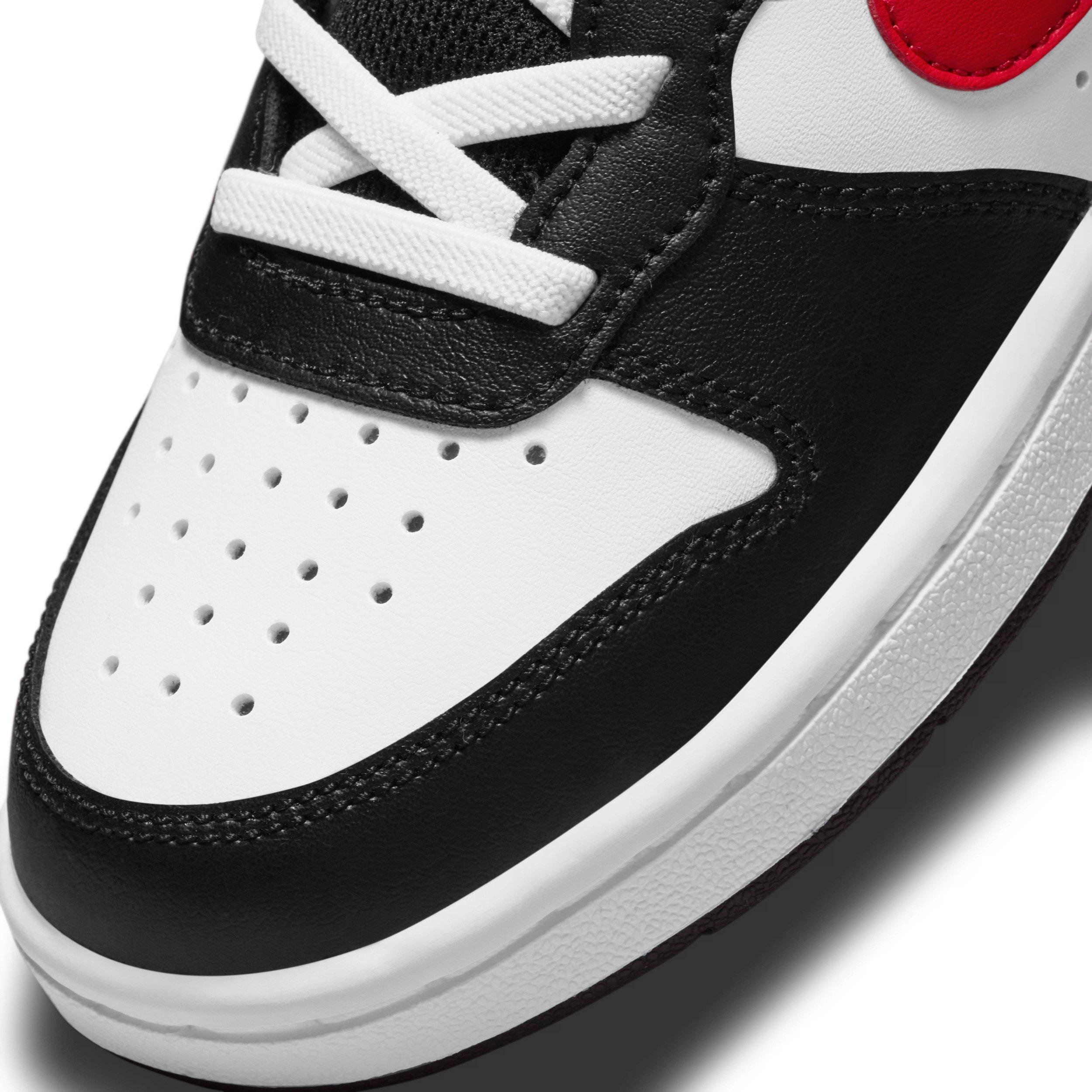 Nike Court Borough Mid 2 "White/White/Black/University Red" Preschool Boys' Shoe - WHITE/WHITE/BLACK/RED Thumbnail View 7