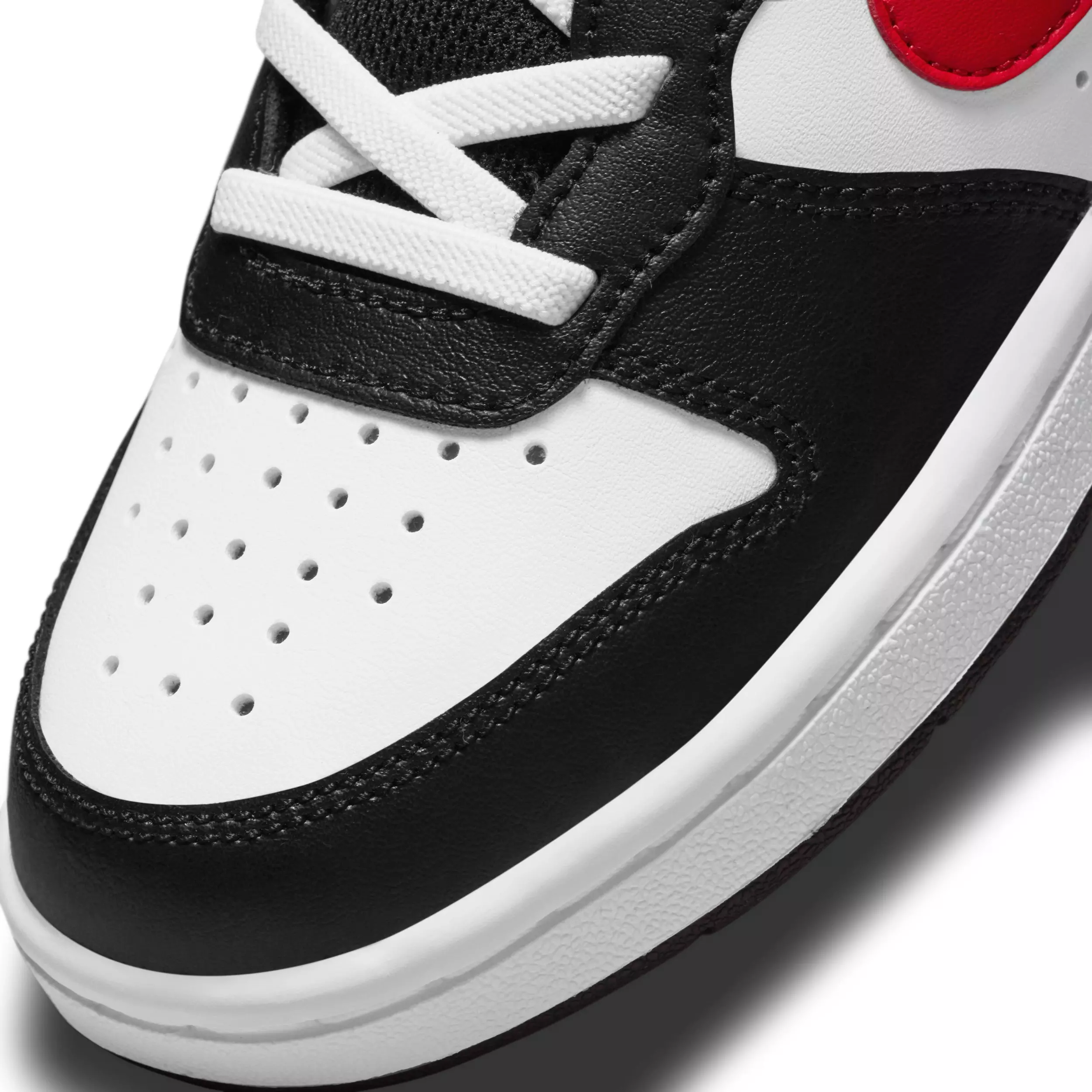 Nike Court Borough Mid 2 "White/White/Black/University Red" Preschool Boys' Shoe - WHITE/WHITE/BLACK/RED