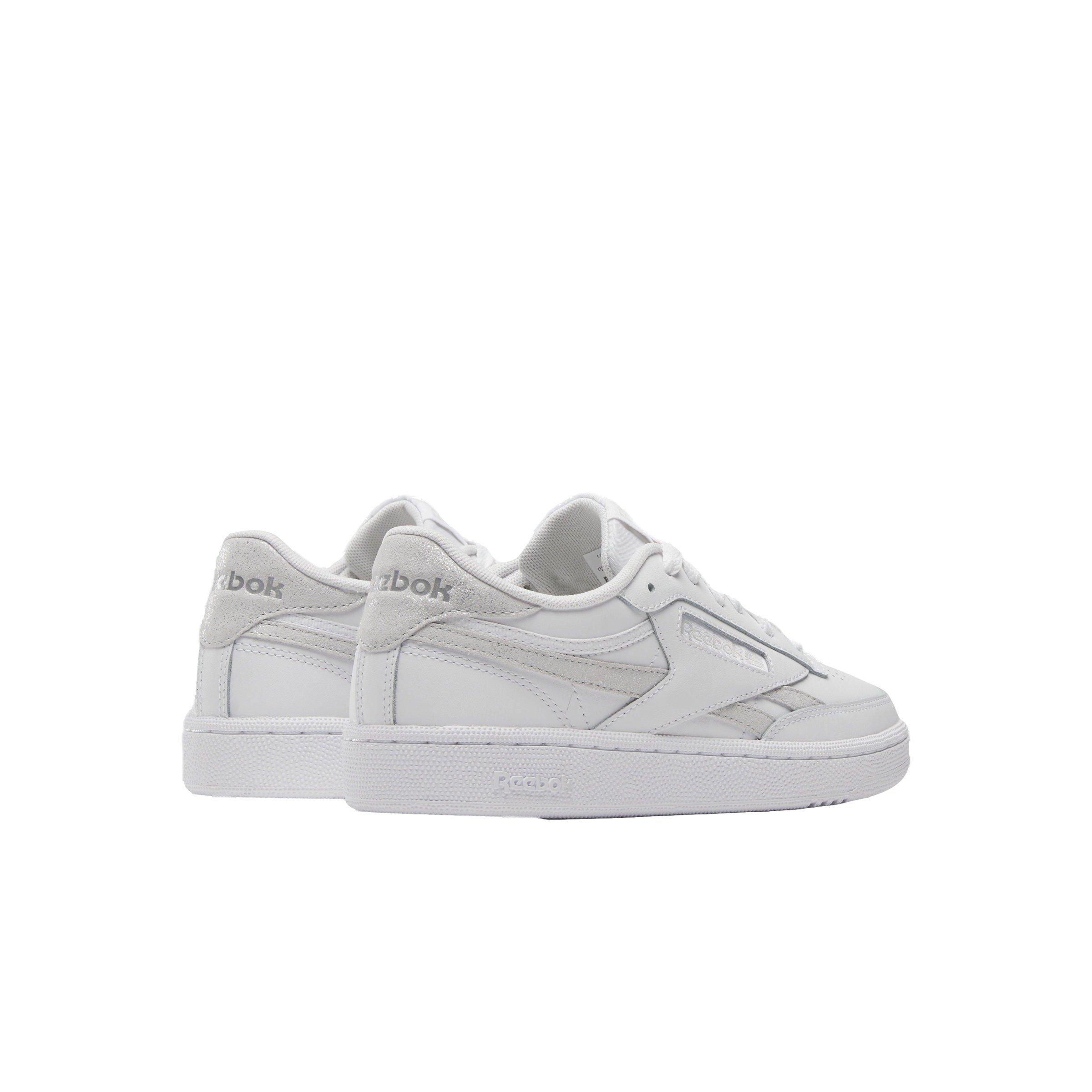 Reebok Club C Revenge "Ftwr White/Steely Fog/Silver Metallic" Women's Shoe - WHITE/STEELY/SILVER Thumbnail View 3