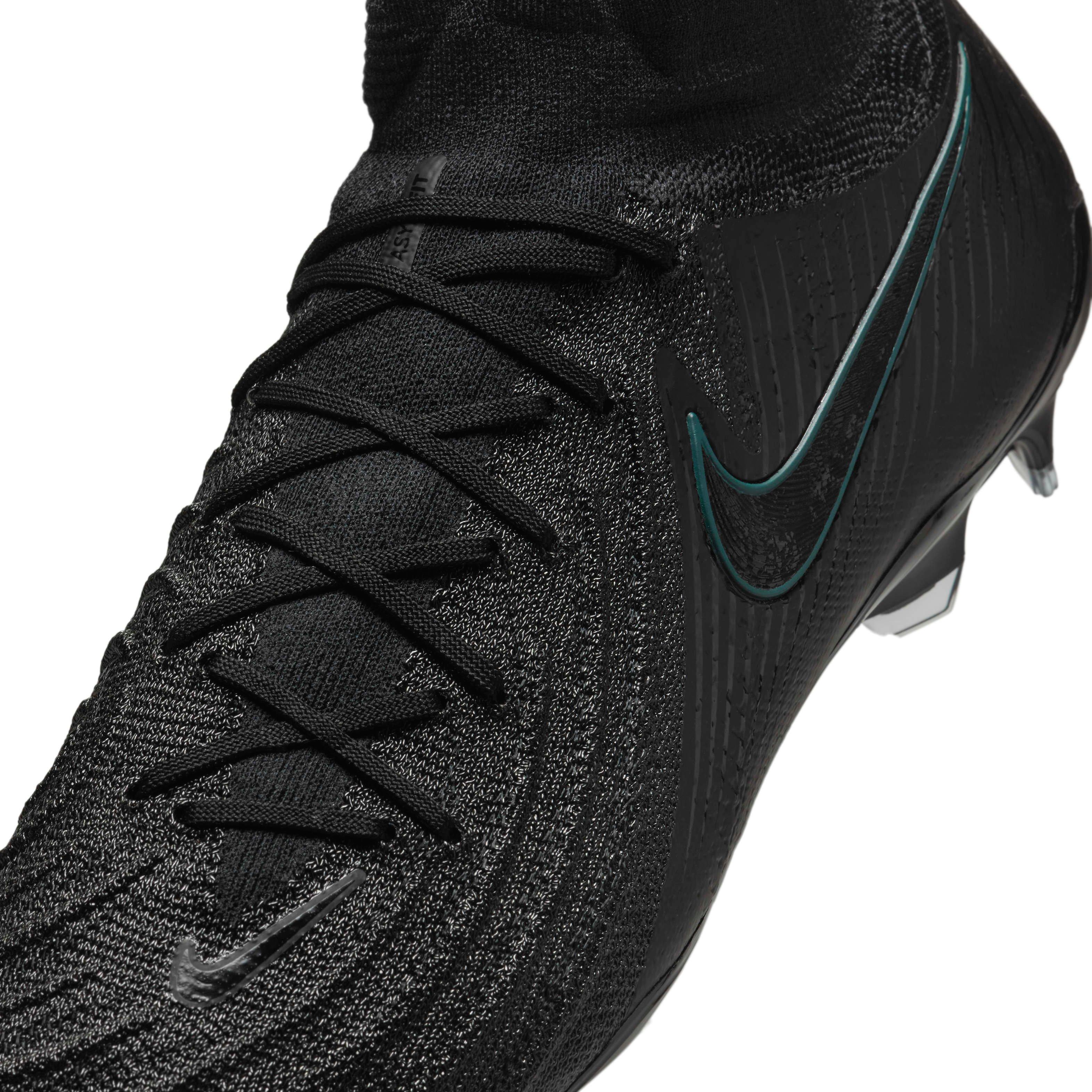 Nike Phantom Luna 2 Elite FG "Black/Deep Jungle/Black" Men's Soccer Cleat - BLACK/JUNGLE/BLACK Thumbnail View 8