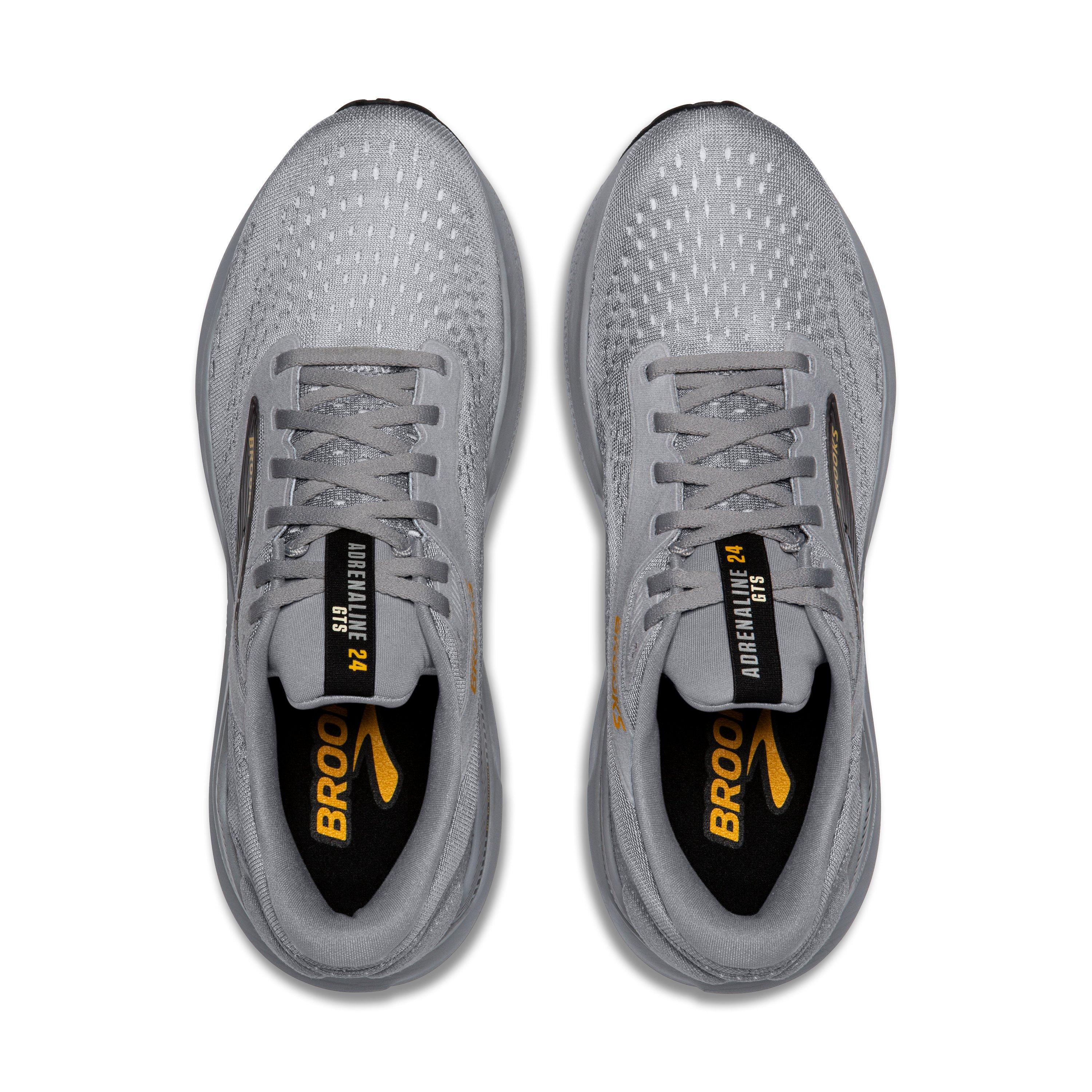 Brooks Adrenaline GTS 24 "Alloy/White/Gold Fusion" Men's Wide Running Shoe - ALLOY/WHITE/GOLD Thumbnail View 5