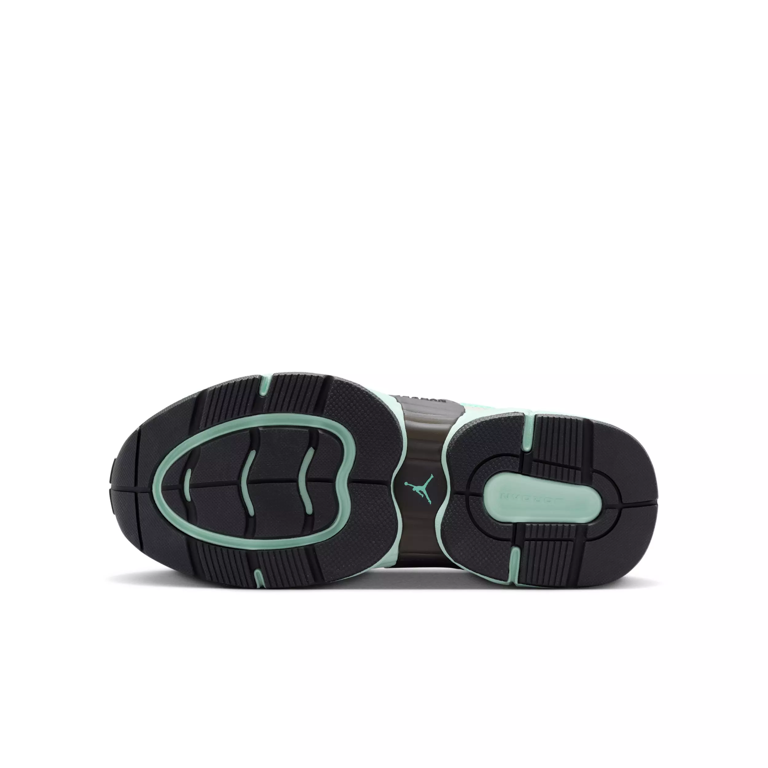 Jordan Trunner O/S "Black/Neutral Grey/Mint Foam/Green Glow" Grade School Girls' Shoe - BLACK/GREY/MINT/GREEN