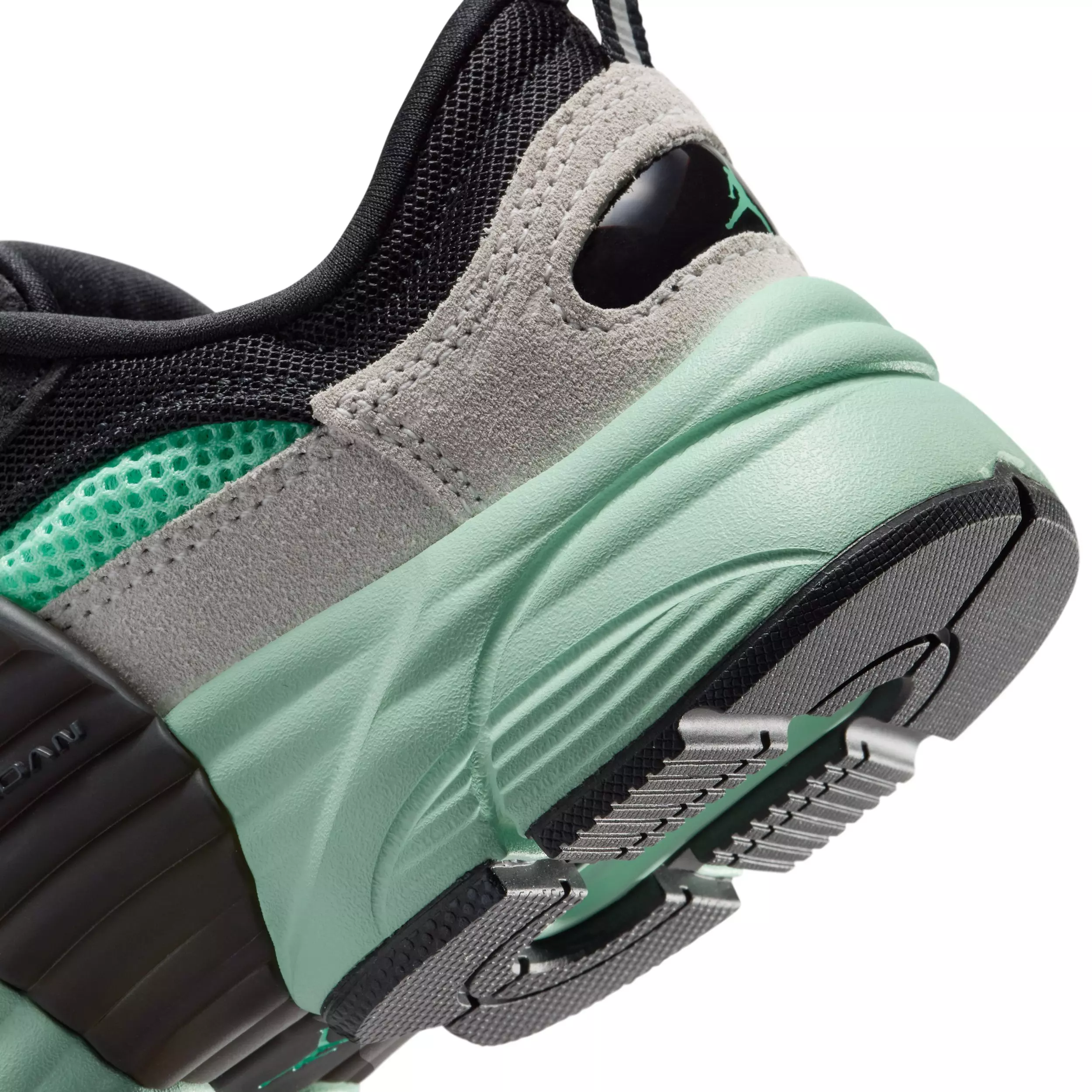 Jordan Trunner O/S "Black/Neutral Grey/Mint Foam/Green Glow" Grade School Girls' Shoe - BLACK/GREY/MINT/GREEN