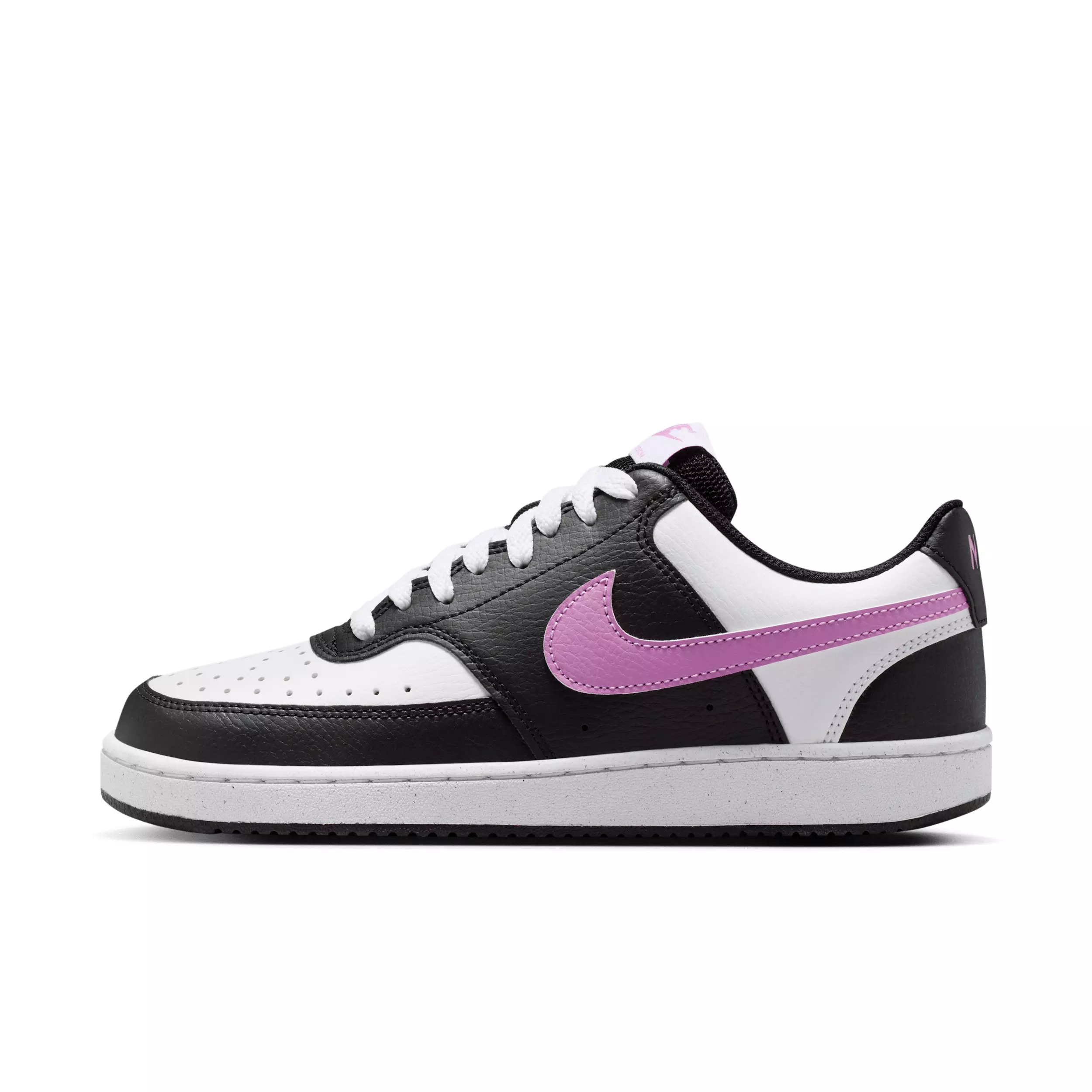 Nike Court Vision Low Next Nature "Black/White/Light Magenta" Women's Shoe - BLACK/WHITE/LT MAGENTA