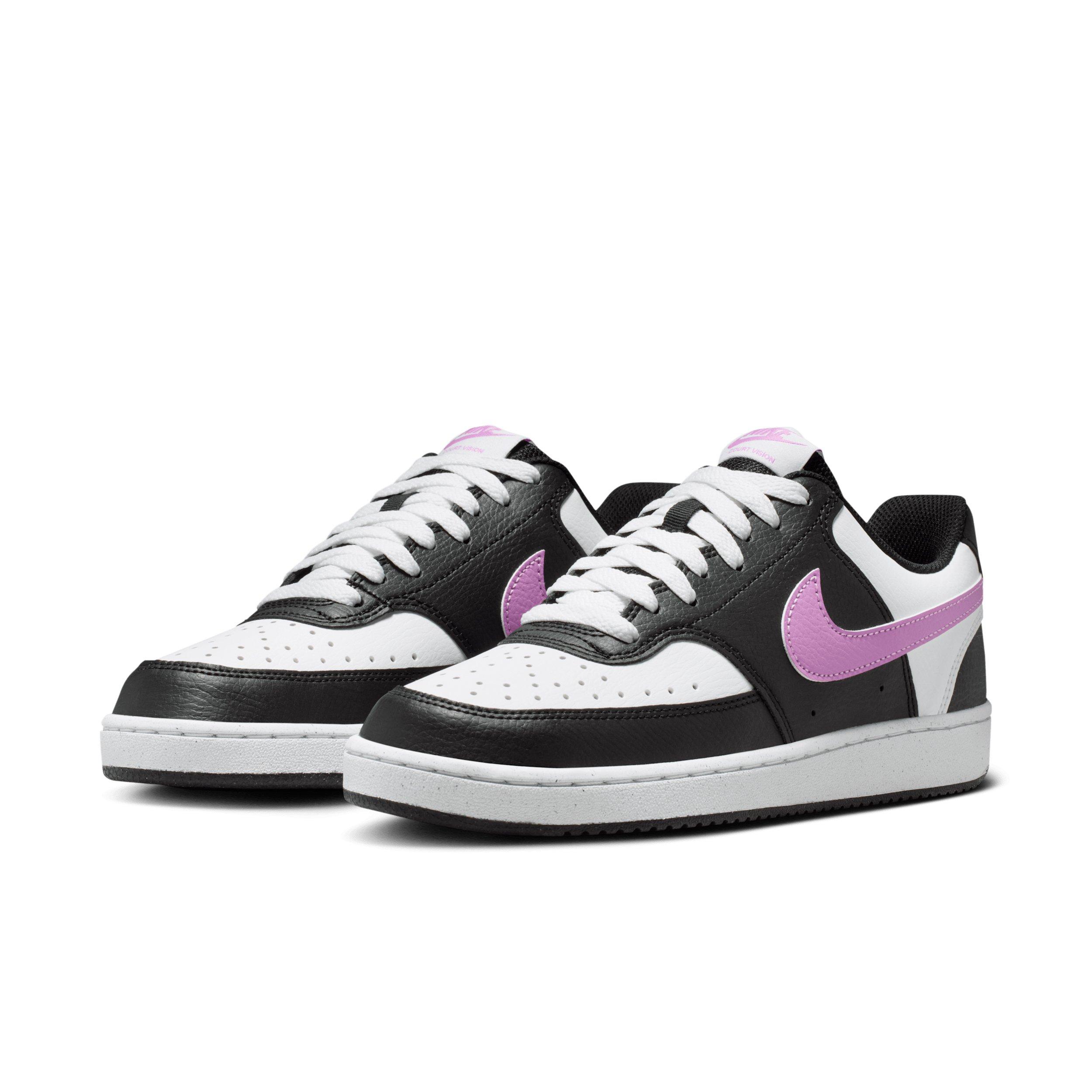 Nike Court Vision Low Next Nature "Black/White/Light Magenta" Women's Shoe - BLACK/WHITE/LT MAGENTA