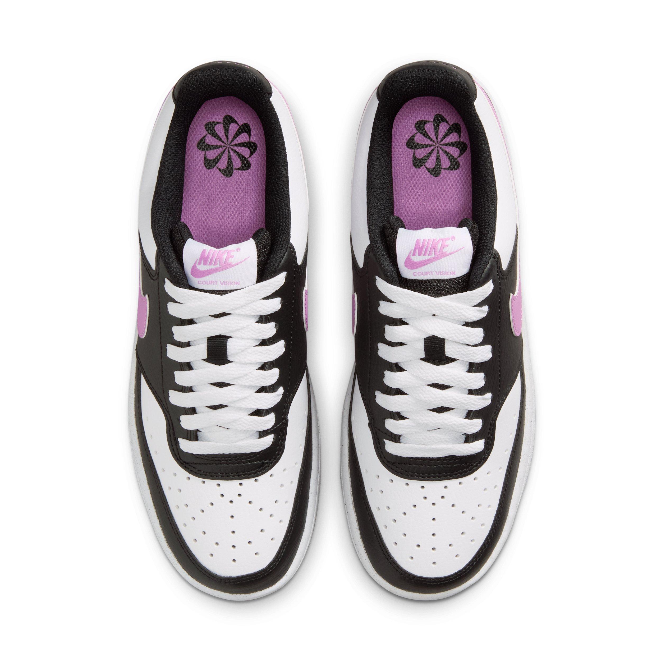 Nike Court Vision Low Next Nature "Black/White/Light Magenta" Women's Shoe - BLACK/WHITE/LT MAGENTA