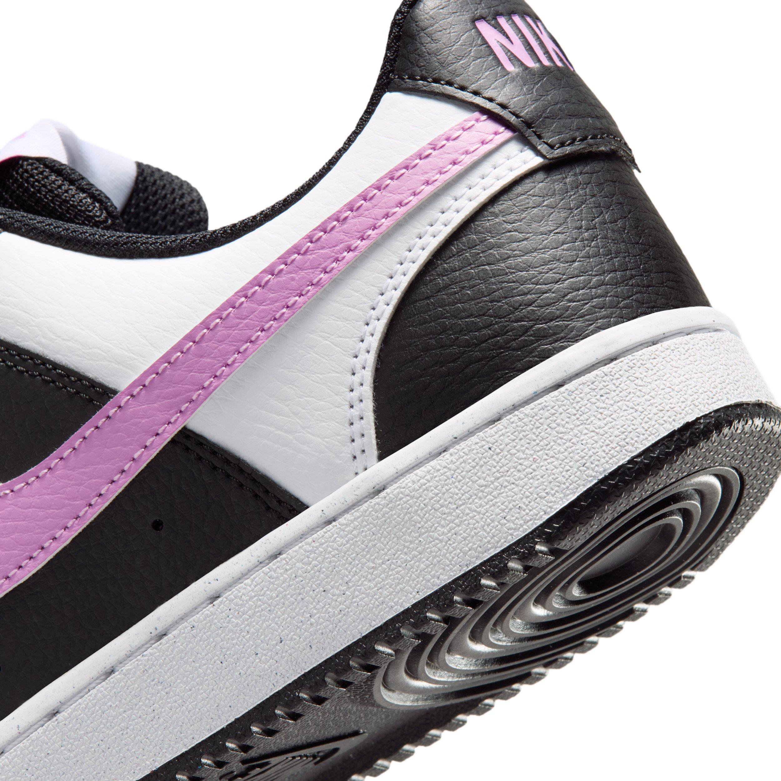 Nike Court Vision Low Next Nature "Black/White/Light Magenta" Women's Shoe - BLACK/WHITE/LT MAGENTA