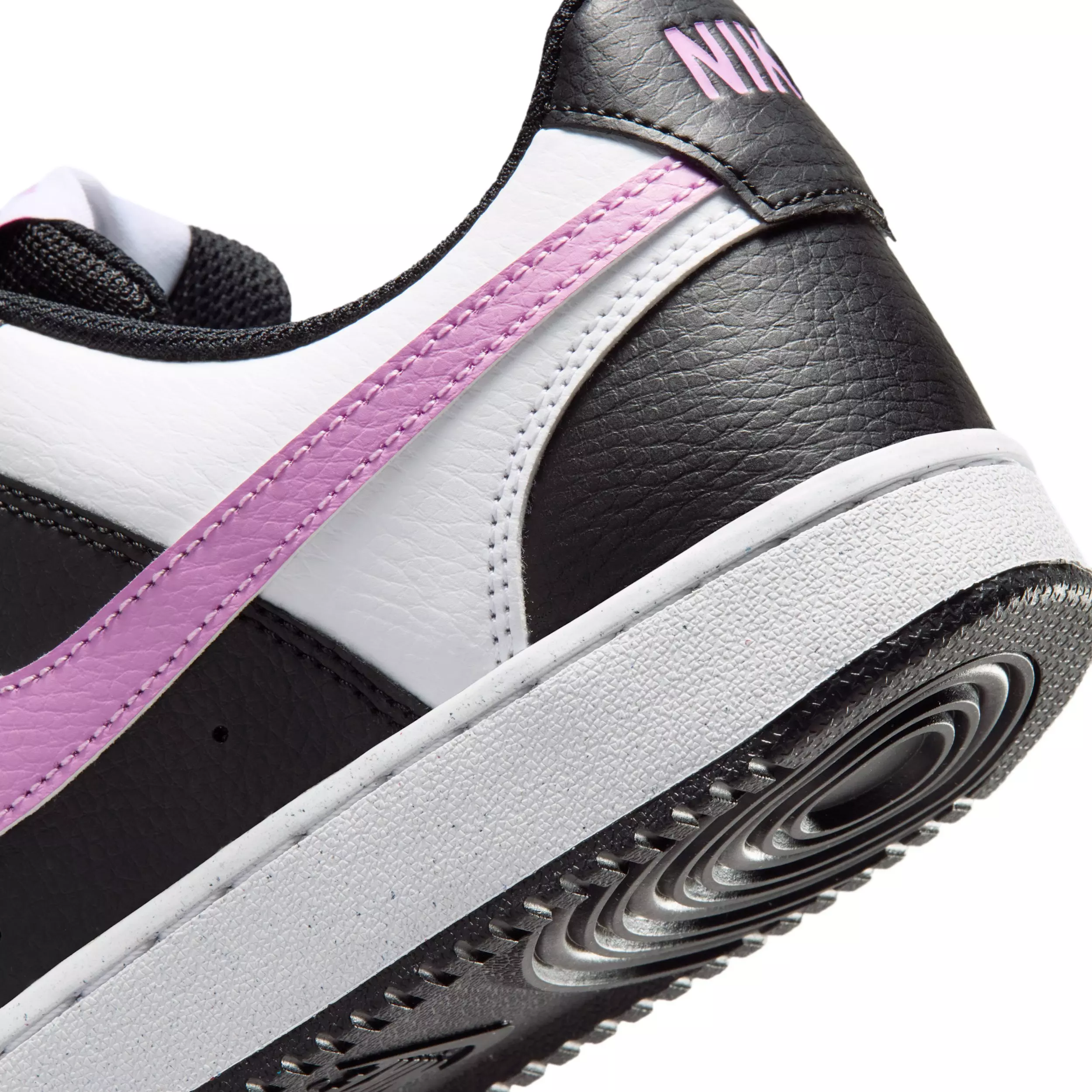 Nike Court Vision Low Next Nature "Black/White/Light Magenta" Women's Shoe - BLACK/WHITE/LT MAGENTA