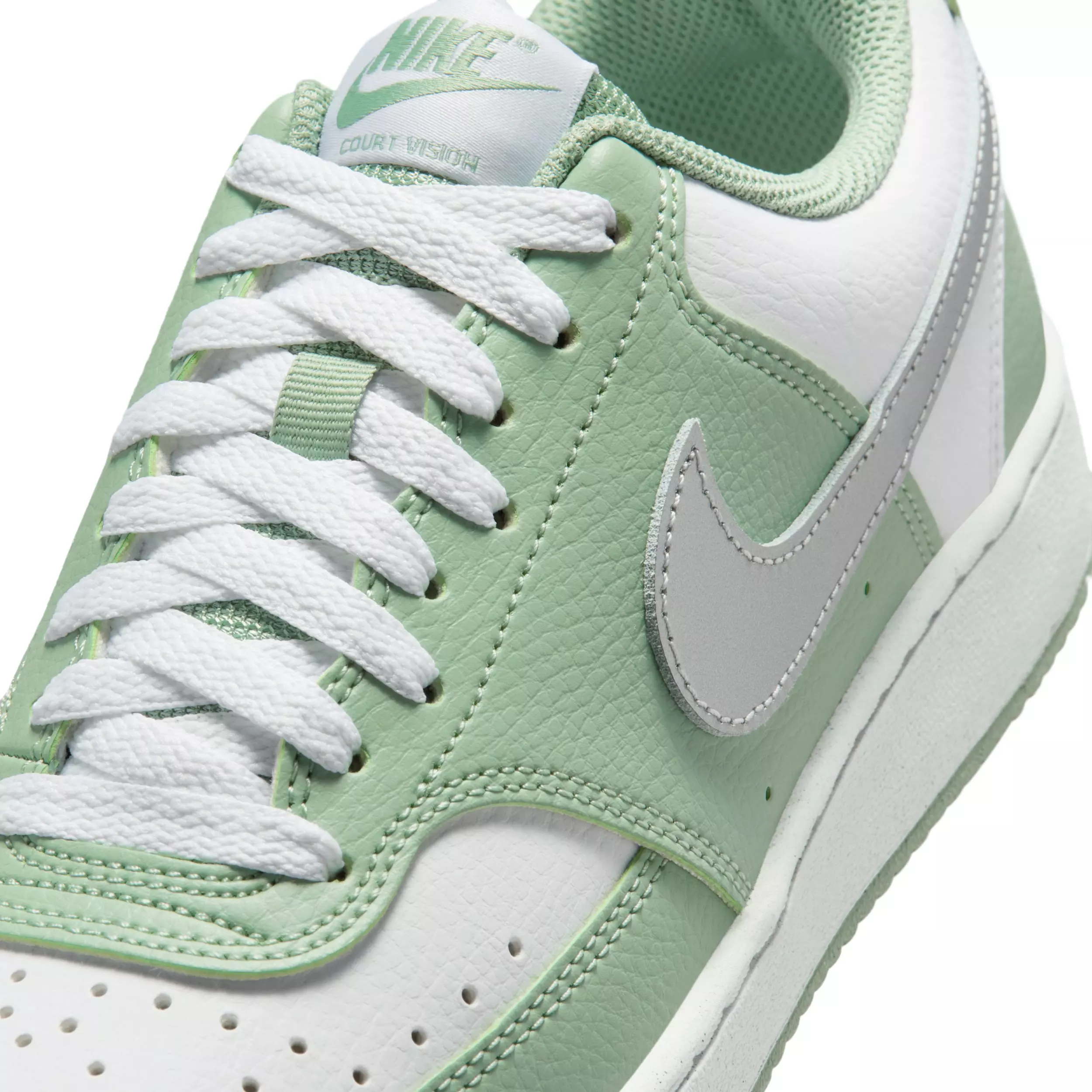 Nike Court Vision Low Next Nature "Steam/White/Metallic Silver" Women's Shoe - STEAM/WHITE/SILVER
