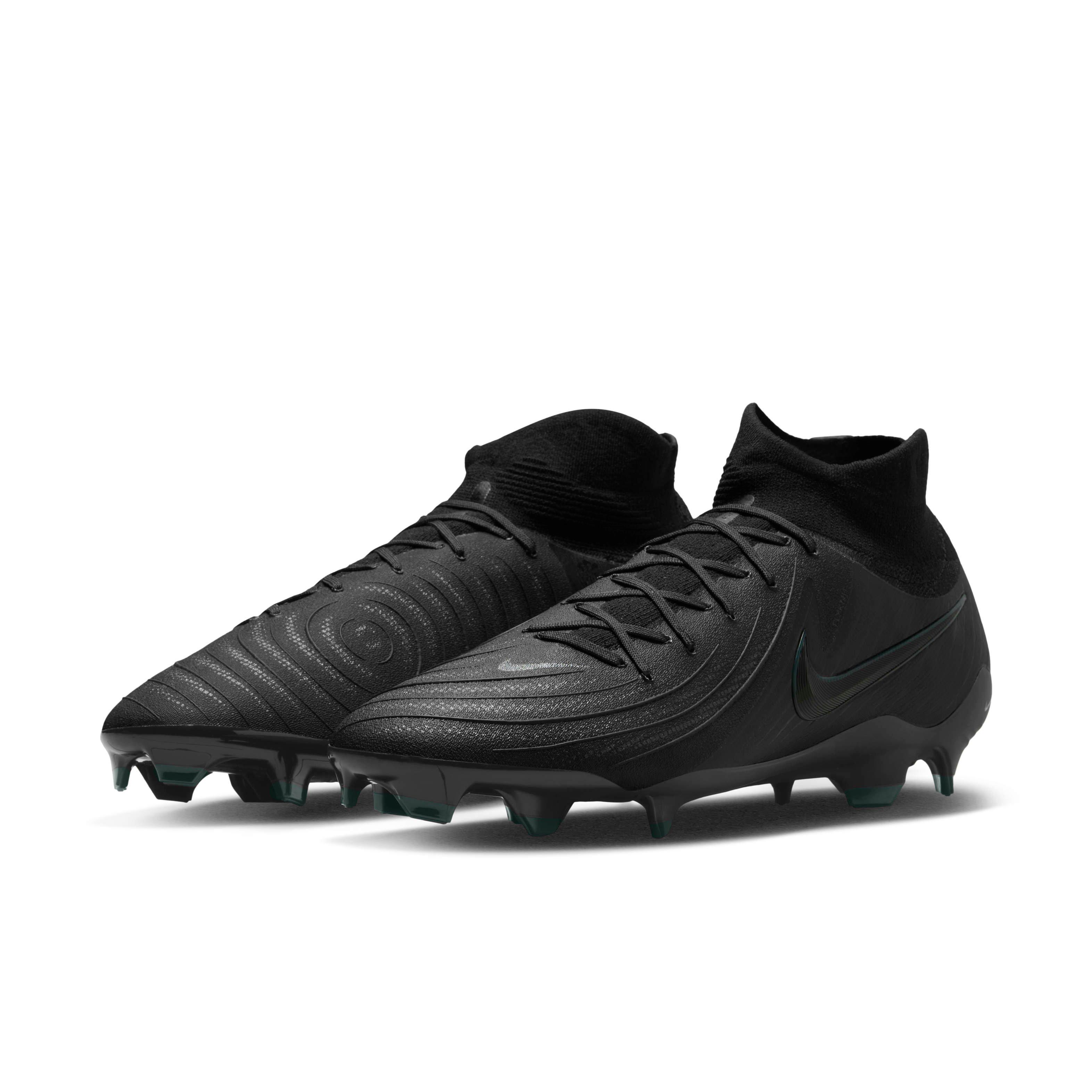 Nike Phantom Luna 2 Pro FG "Black/Deep Jungle/Black" Men's Soccer Cleat - BLACK/JUNGLE/BLACK Thumbnail View 3