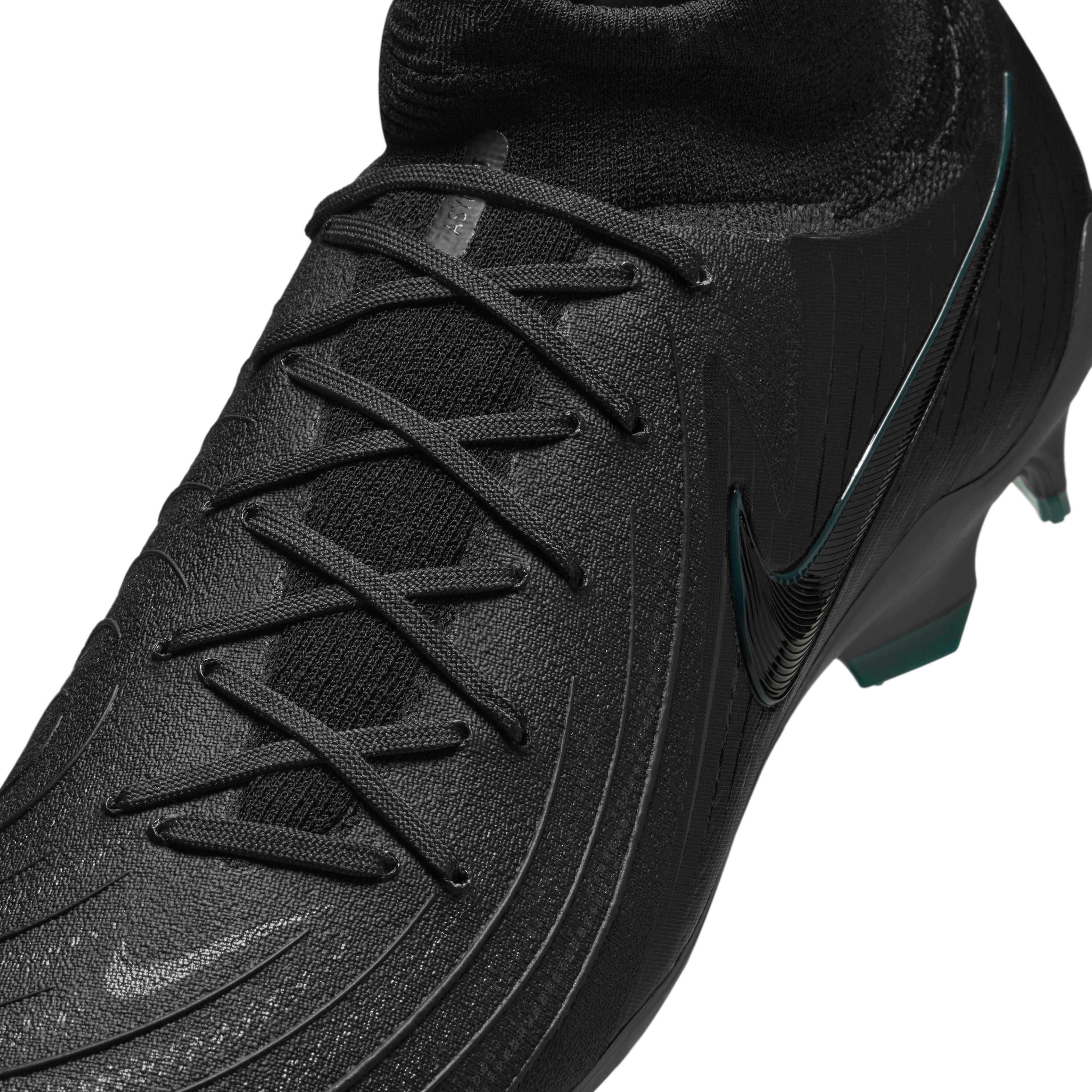 Nike Phantom Luna 2 Pro FG "Black/Deep Jungle/Black" Men's Soccer Cleat - BLACK/JUNGLE/BLACK Thumbnail View 8