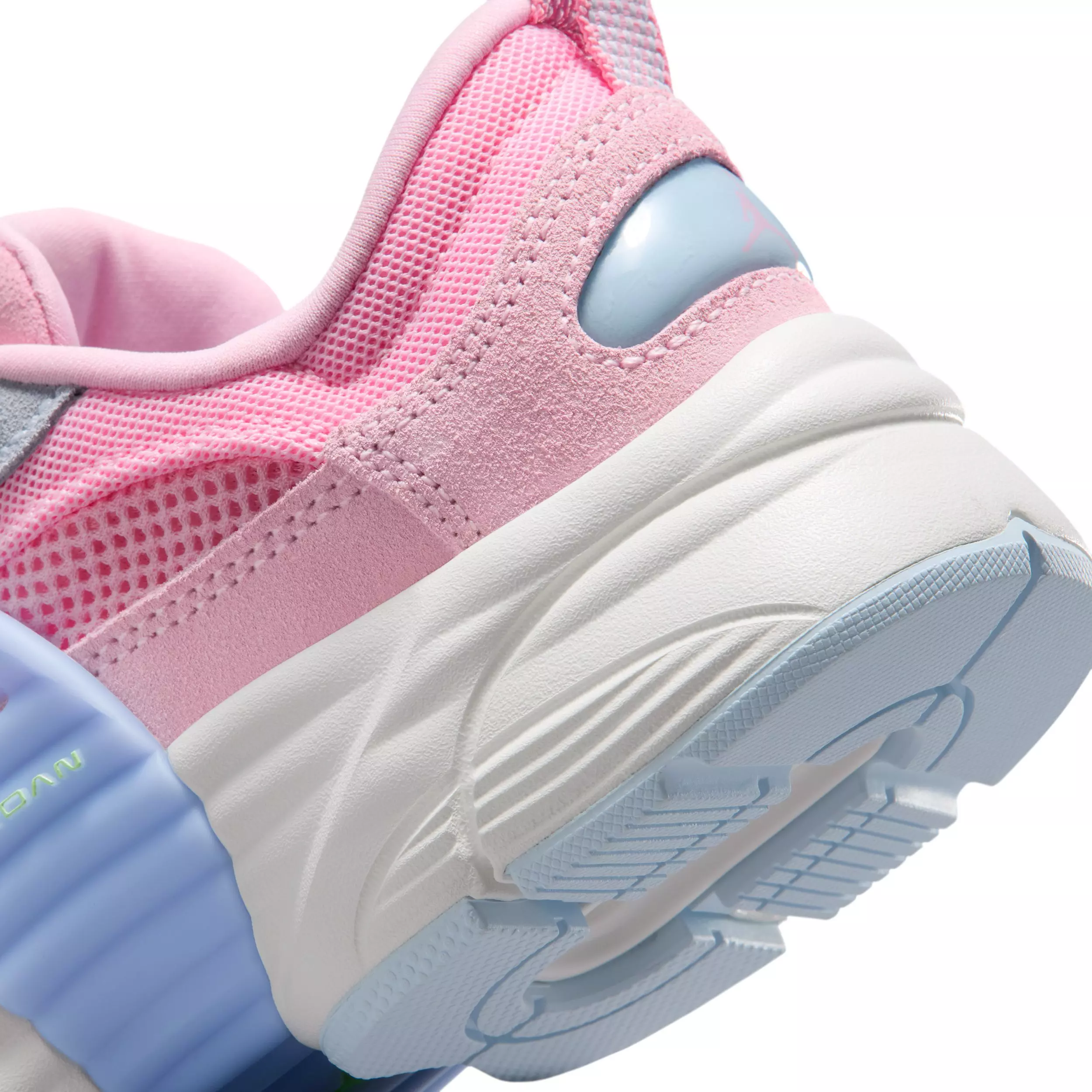 Jordan Trunner O/S "Medium Soft Pink/Half Blue/Sail/Medium Soft Pink" Grade School Girls' Shoe - MD PINK/BLUE/SAIL/MD PINK