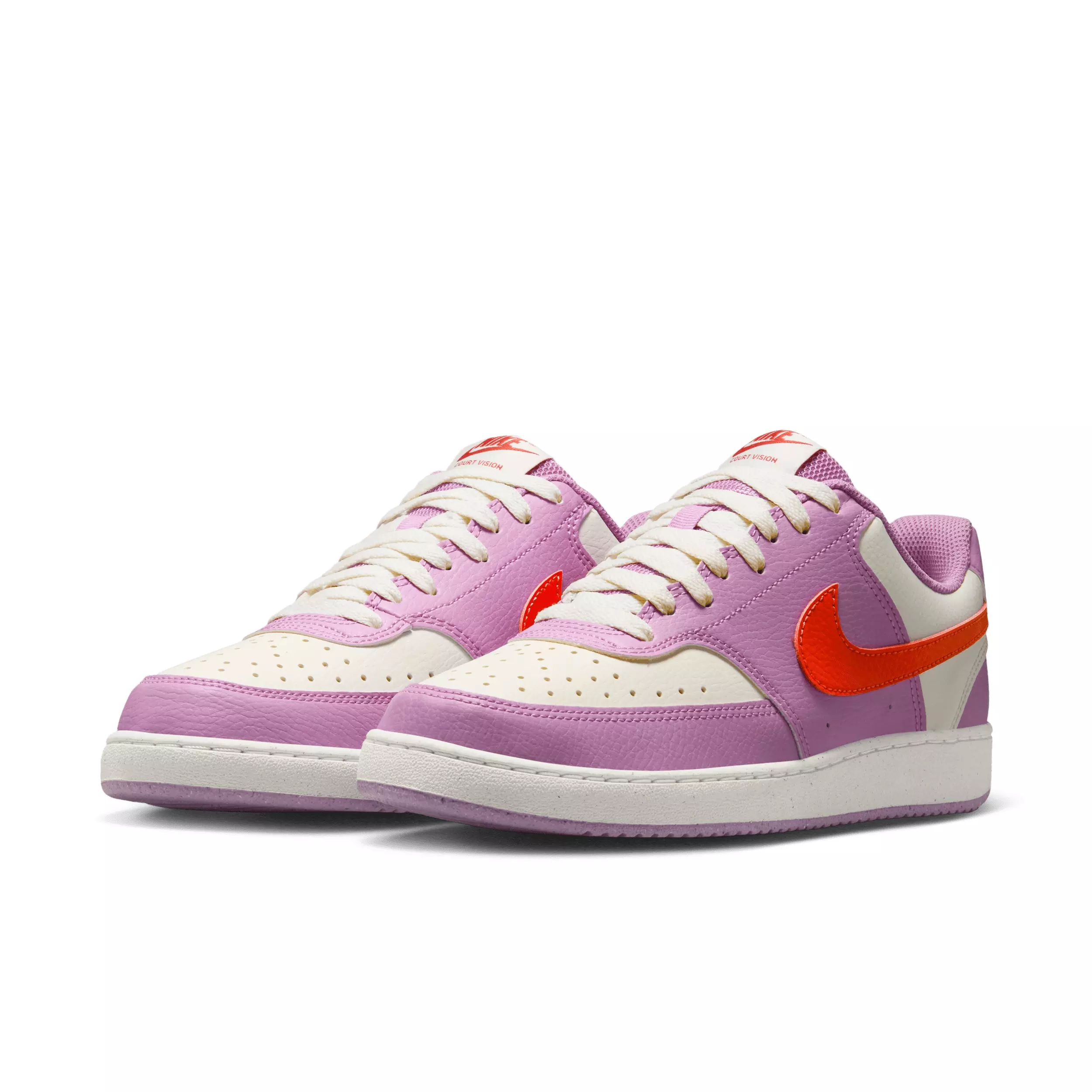 Nike Court Vision Low Next Nature "Light Magenta/Summit White/Light Crimson" Women's Shoe - LT MAGENTA/WHITE/LT CRIMSON