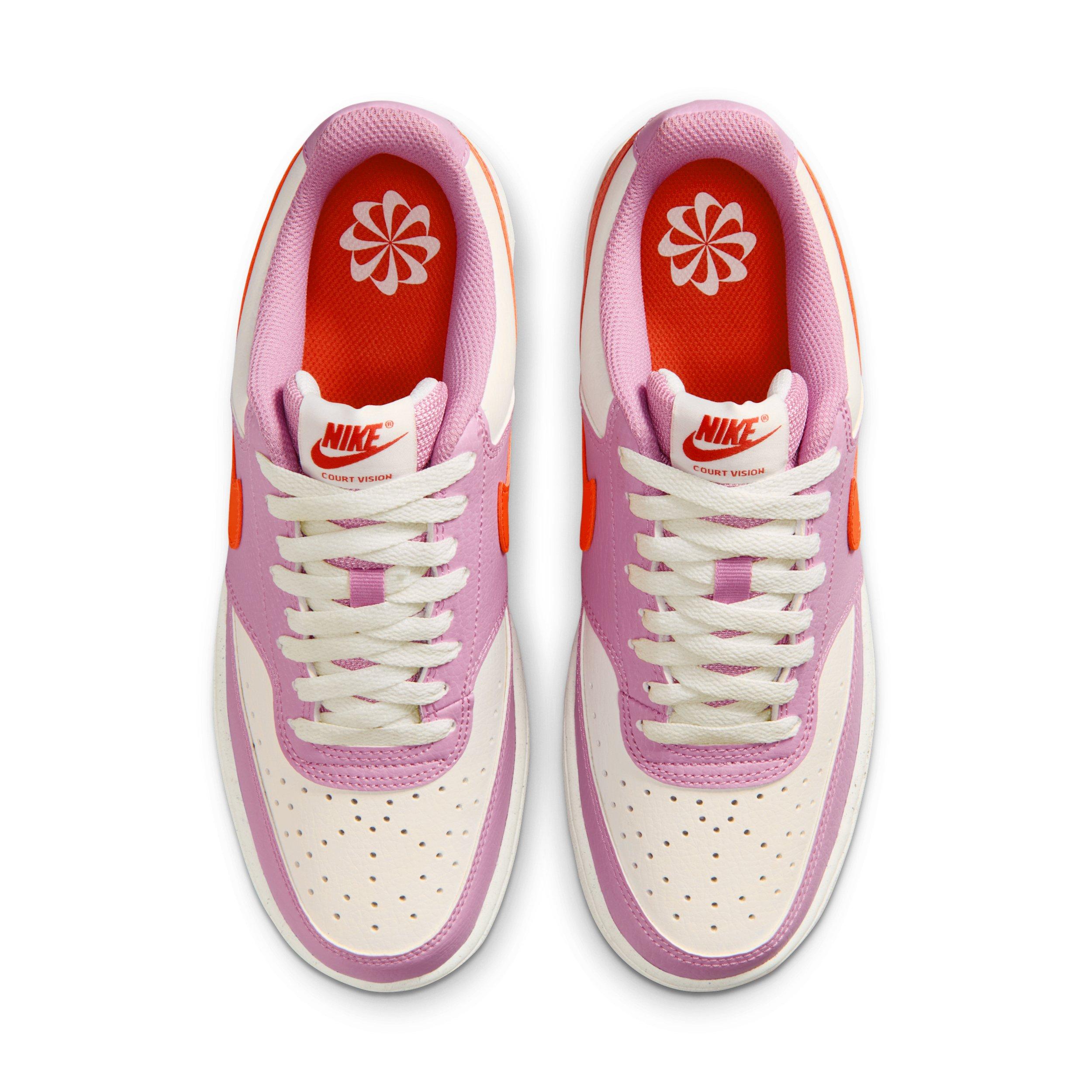 Nike Court Vision Low Next Nature "Light Magenta/Summit White/Light Crimson" Women's Shoe - LT MAGENTA/WHITE/LT CRIMSON