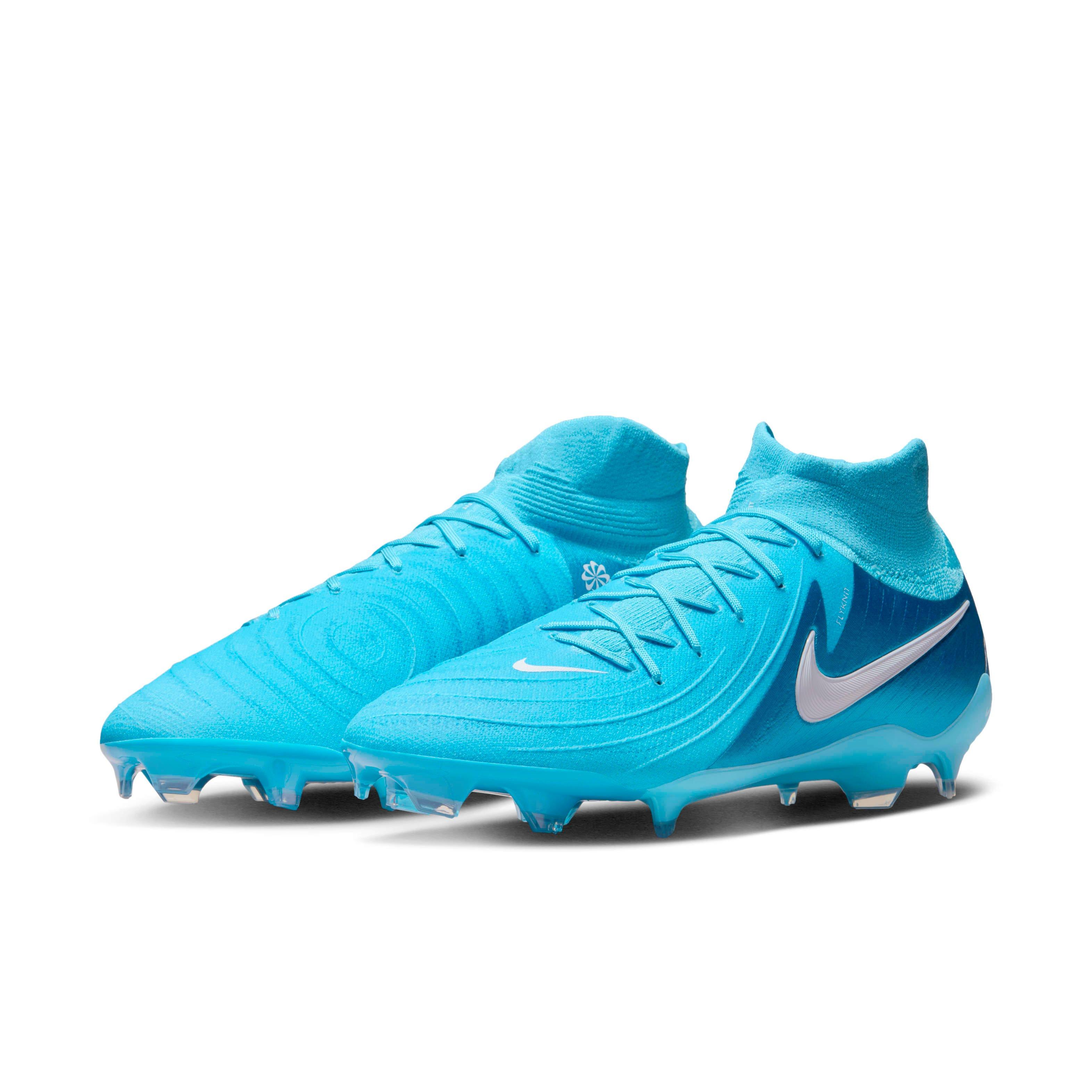 Nike Phantom Luna 2 Pro FG "Blue Fury/White" Men's Soccer Cleat - BLUE Thumbnail View 3