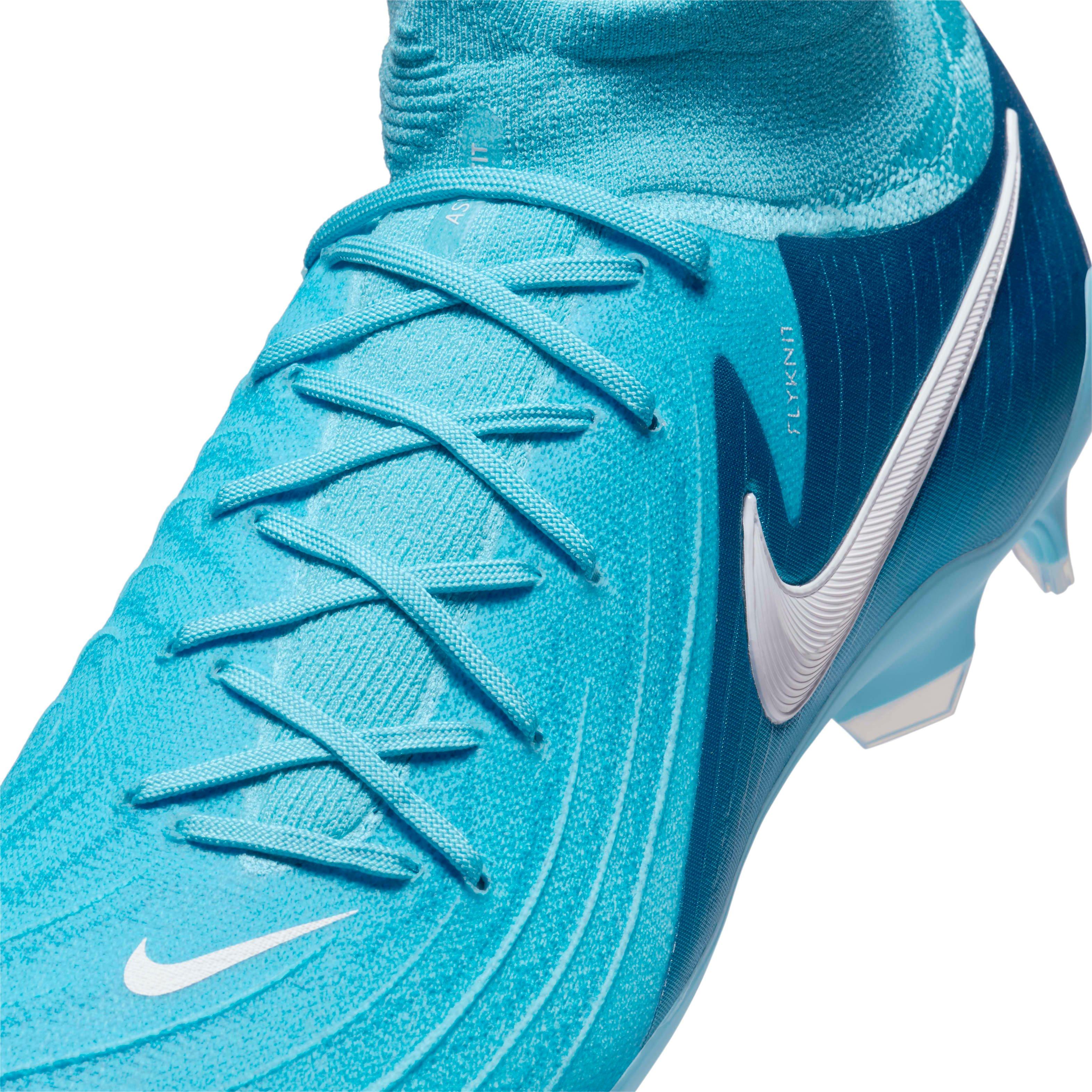 Nike Phantom Luna 2 Pro FG "Blue Fury/White" Men's Soccer Cleat - BLUE Thumbnail View 8