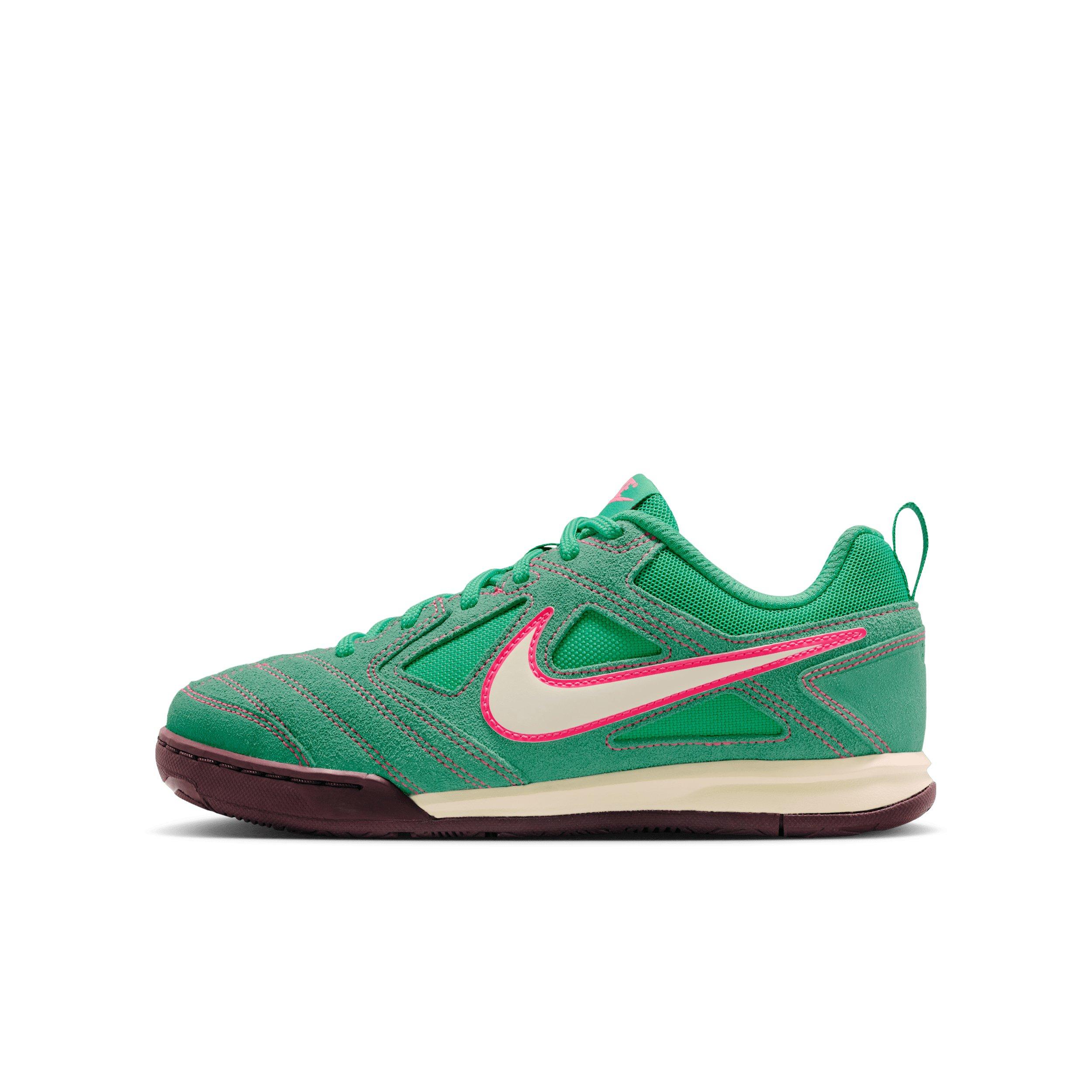 Nike Gato "Stadium Green/Hyper Pink/Burgundy Crush/Coconut Milk" Grade School Girls' Shoe - GREEN/PINK/BURGUNDY/MILK Thumbnail View 2