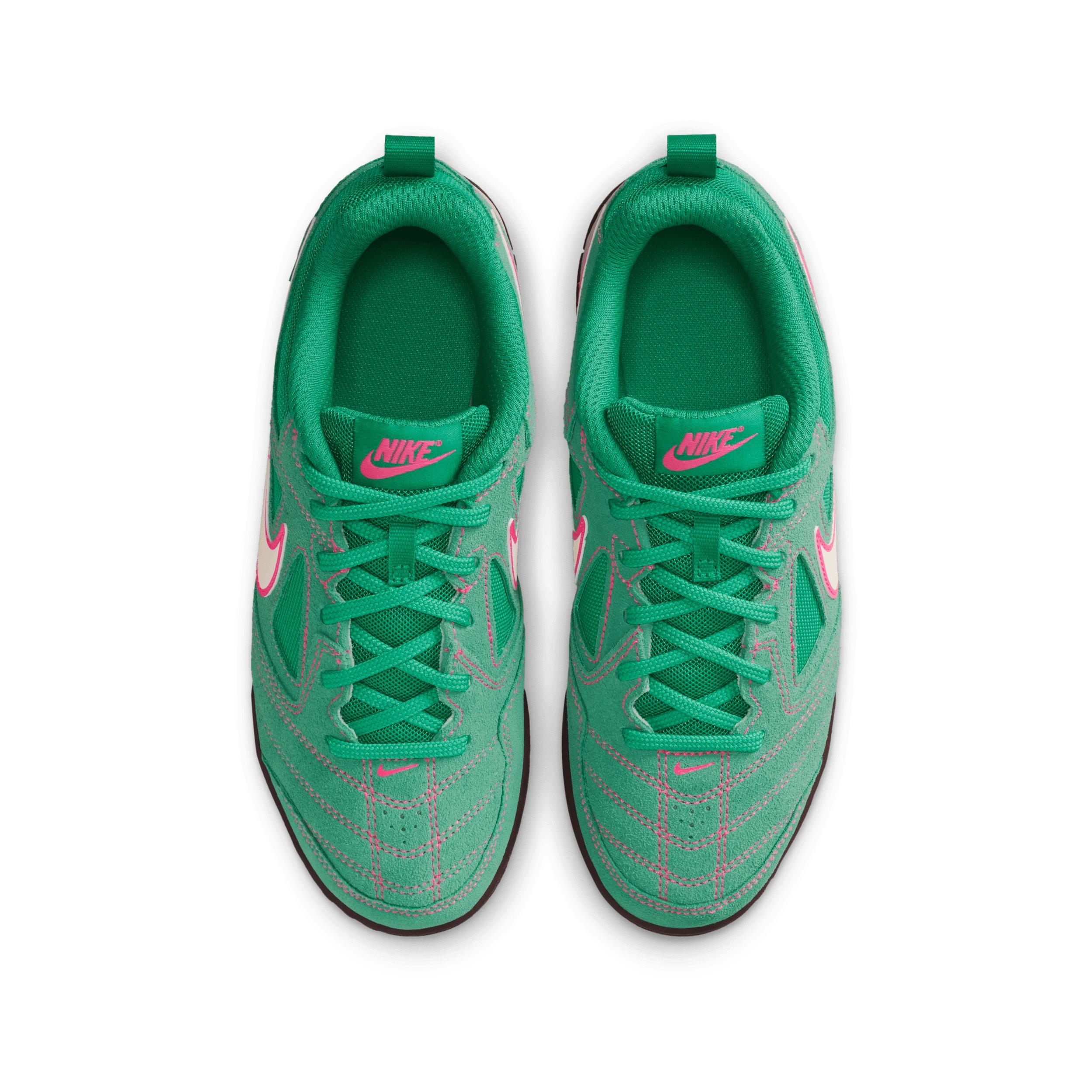 Nike Gato "Stadium Green/Hyper Pink/Burgundy Crush/Coconut Milk" Grade School Girls' Shoe - GREEN/PINK/BURGUNDY/MILK Thumbnail View 4