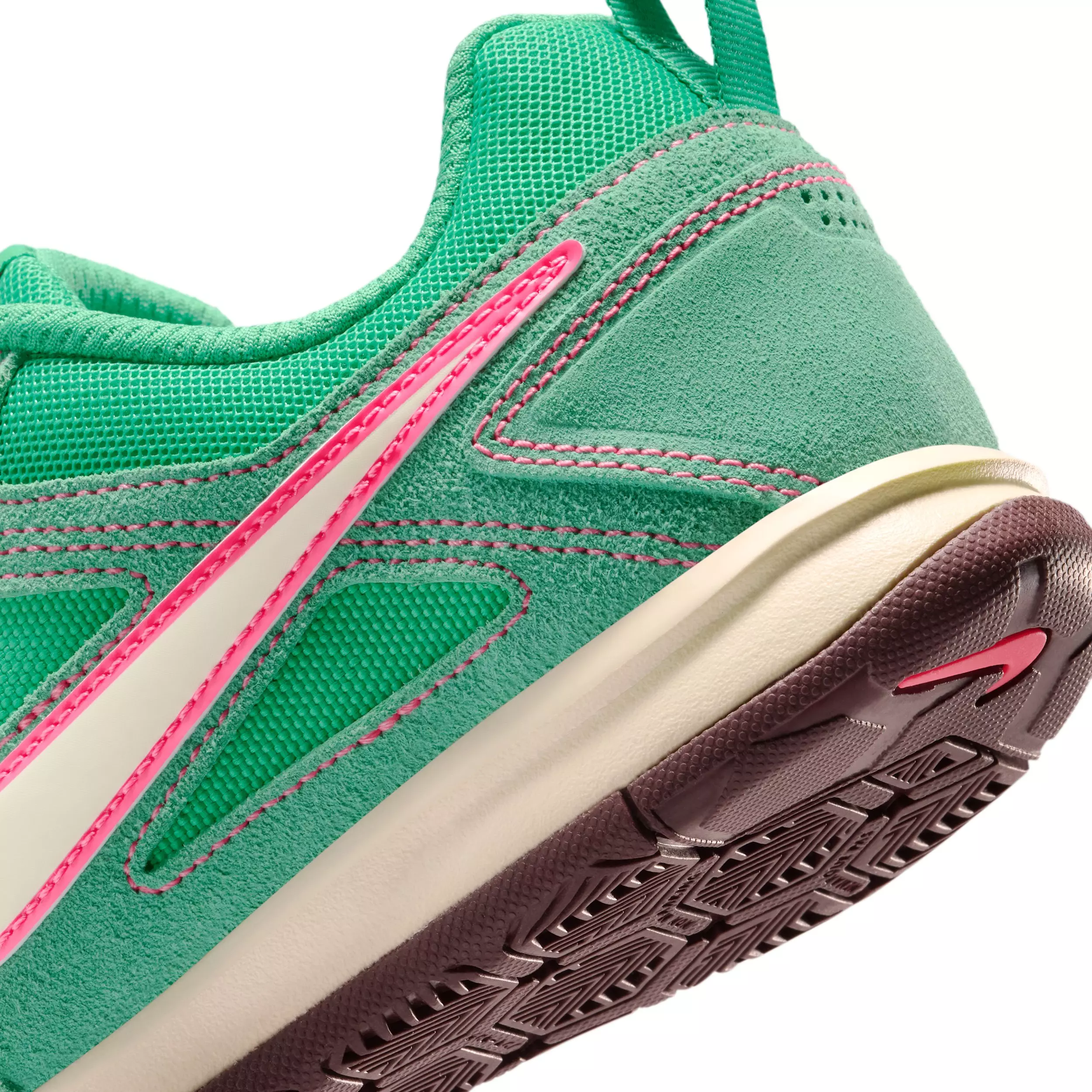 Nike Gato "Stadium Green/Hyper Pink/Burgundy Crush/Coconut Milk" Grade School Girls' Shoe - GREEN/PINK/BURGUNDY/MILK