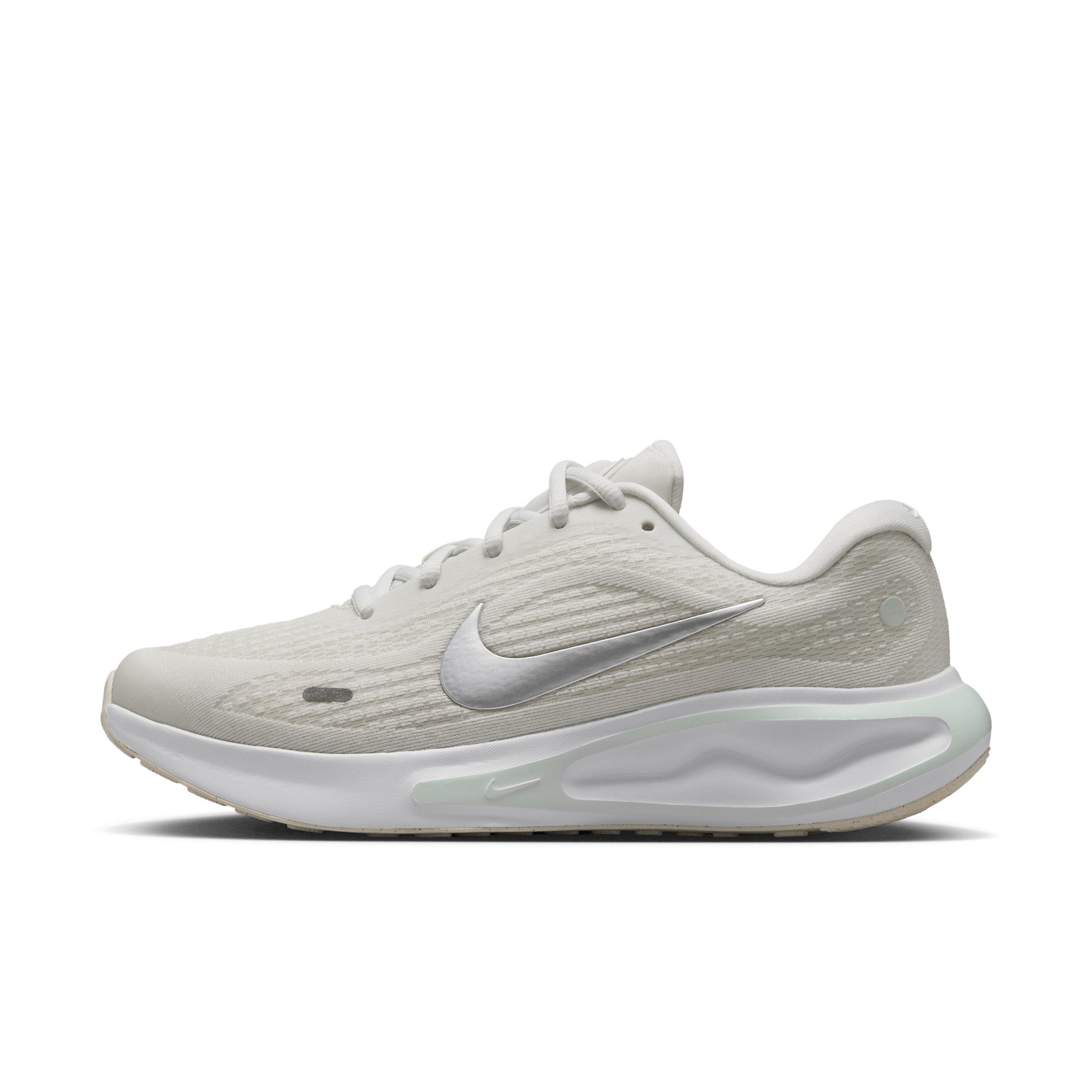 Nike Journey Run "Summit White/Barely Green/White/Metallic Silver" Women's Running Shoe - WHITE/GREEN/WHITE/SILVER