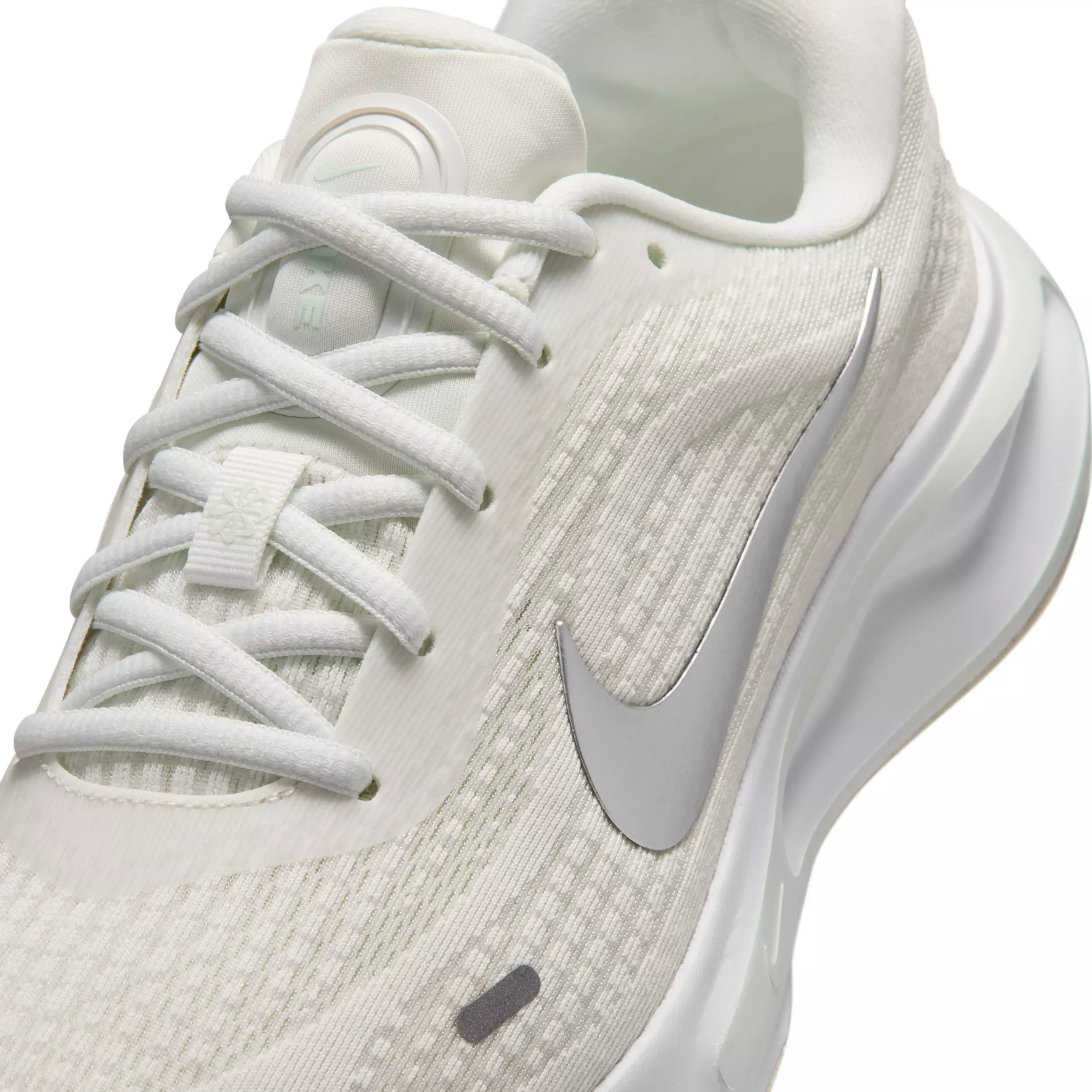 Nike Journey Run "Summit White/Barely Green/White/Metallic Silver" Women's Running Shoe - WHITE/GREEN/WHITE/SILVER