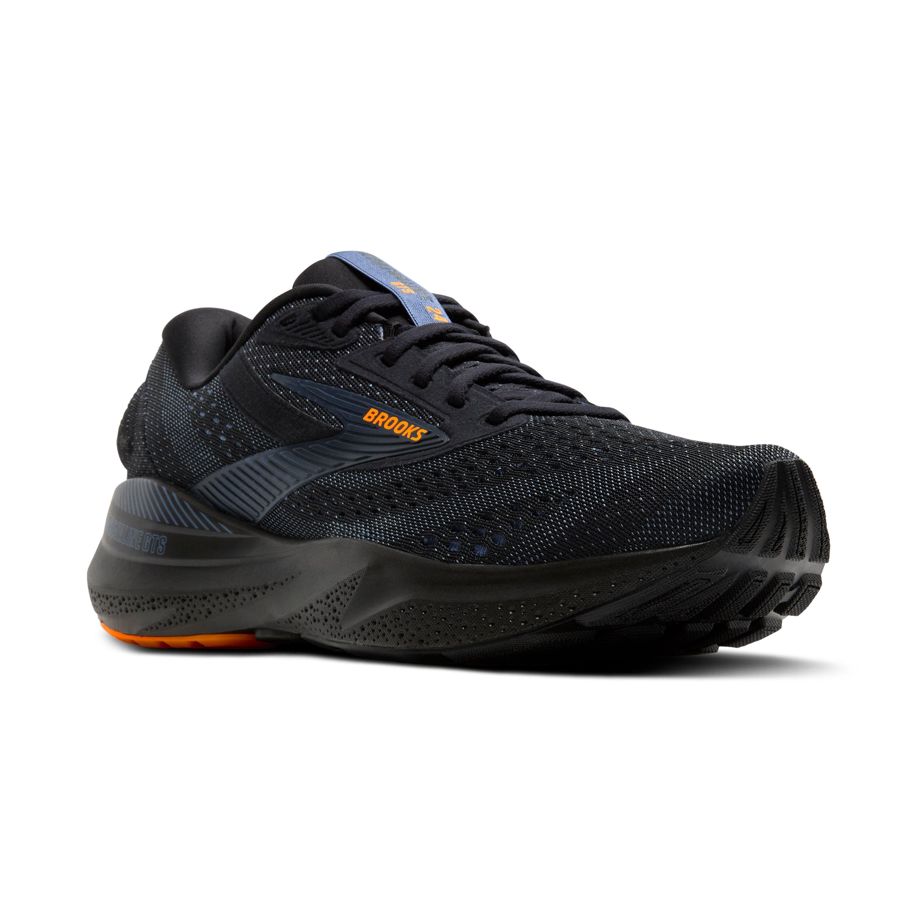 Brooks Adrenaline GTS 24 "Black/Country Blue/Orange" Men's Running Shoe - BLACK/BLUE/ORANGE Thumbnail View 4