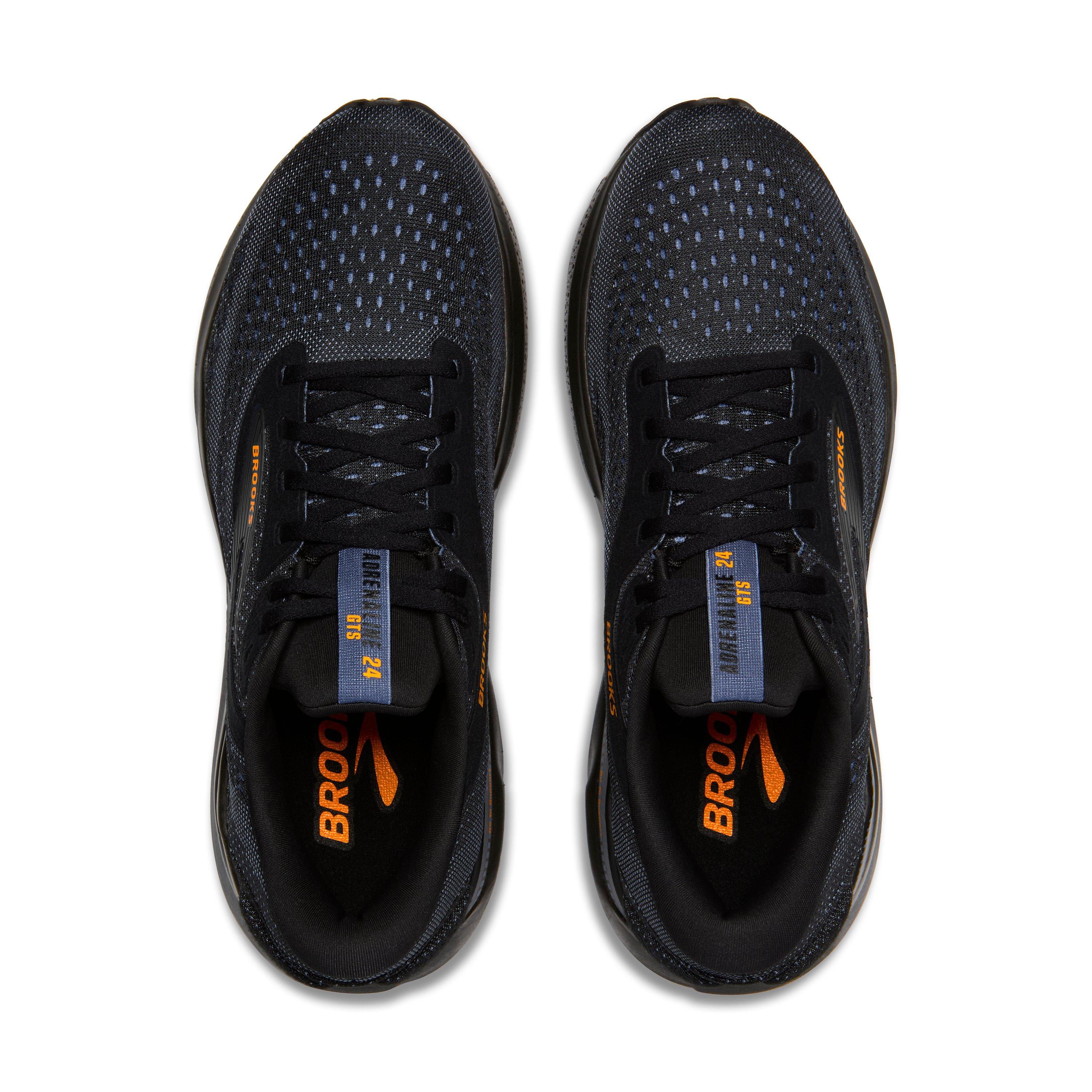 Brooks Adrenaline GTS 24 "Black/Country Blue/Orange" Men's Running Shoe - BLACK/BLUE/ORANGE Thumbnail View 5