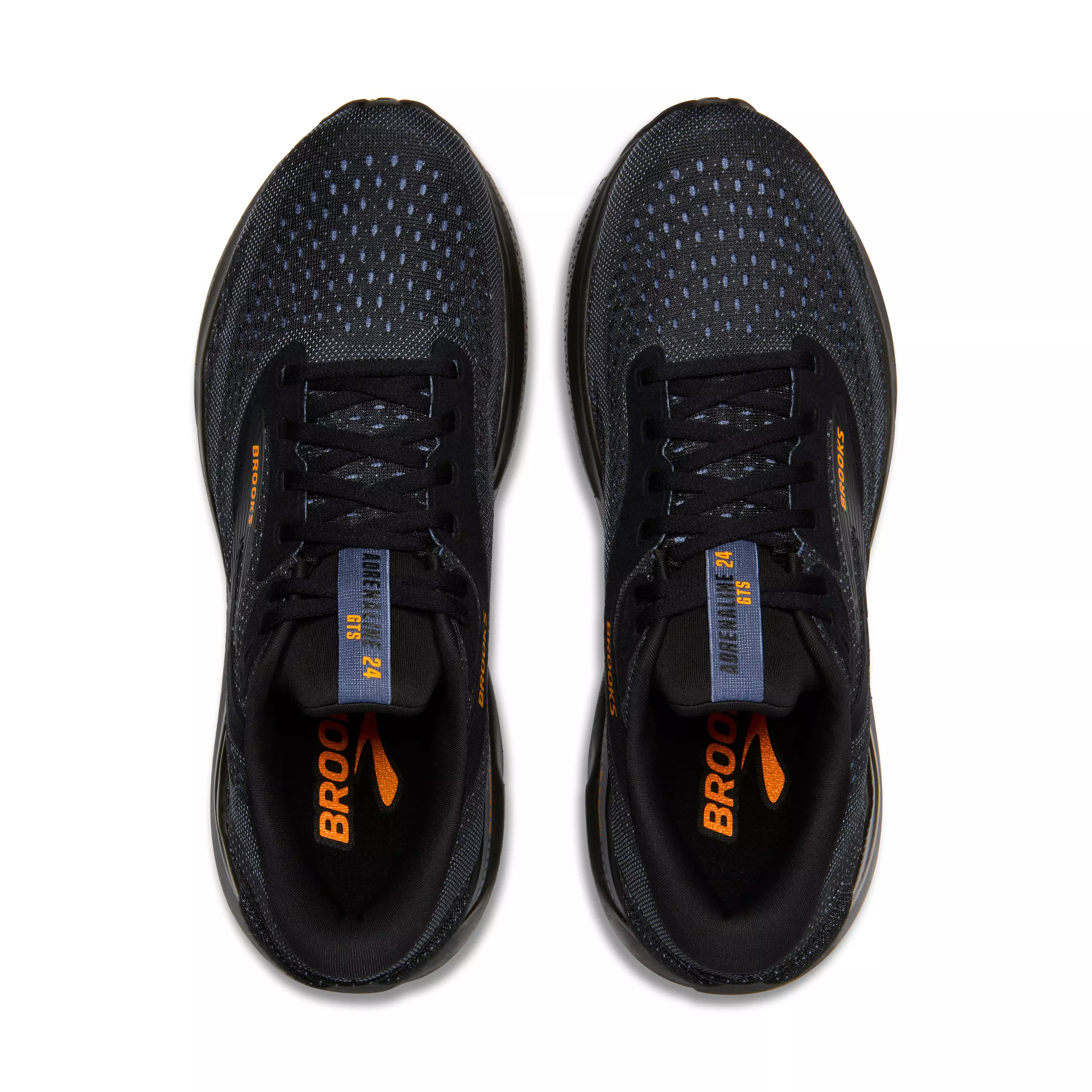 Brooks Adrenaline GTS 24 "Black/Country Blue/Orange" Men's Running Shoe - BLACK/BLUE/ORANGE