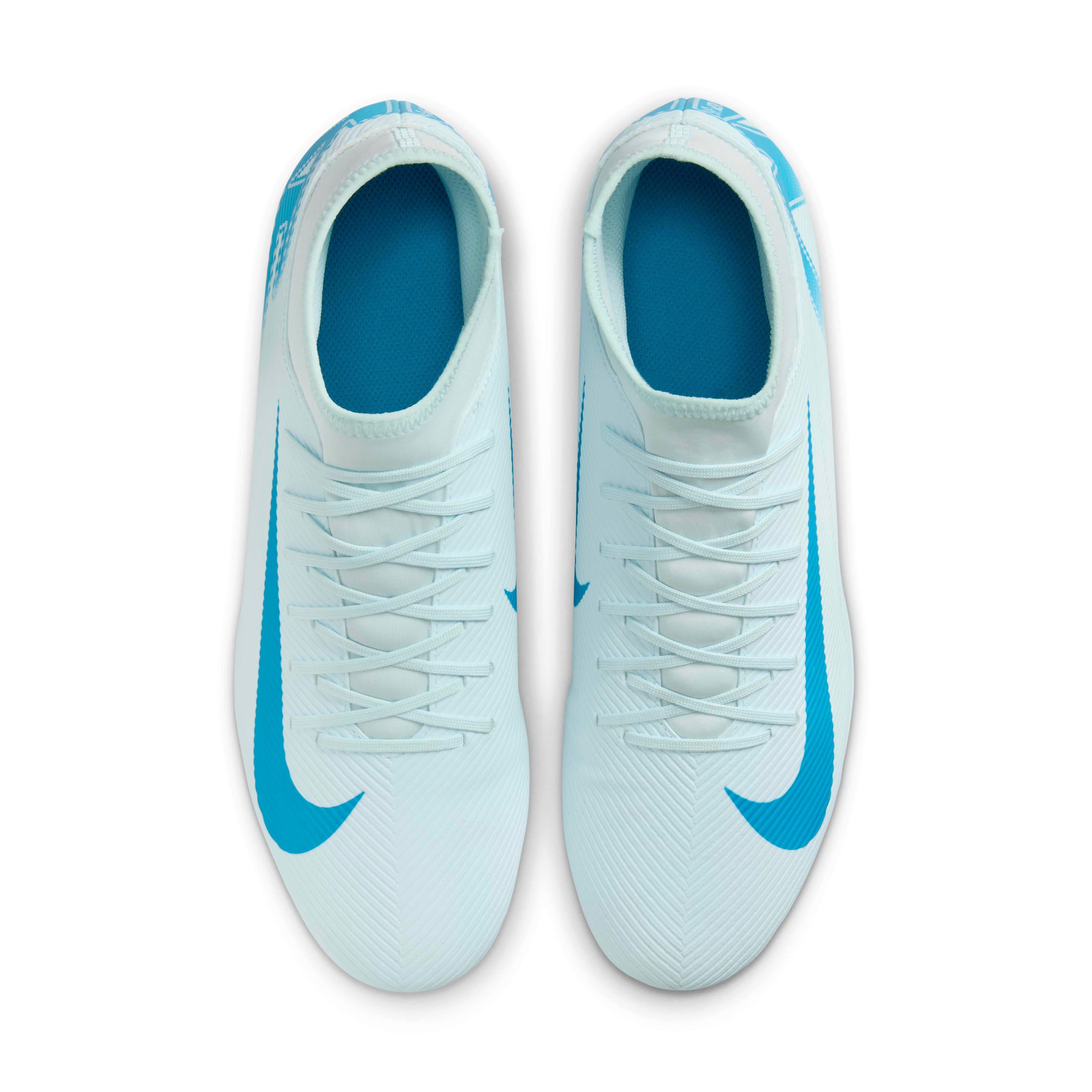 Nike Mercurial Superfly 10 Club MG "Glacier Blue/Blue Orbit" Men's Soccer Cleat - BLUE/BLUE Thumbnail View 4