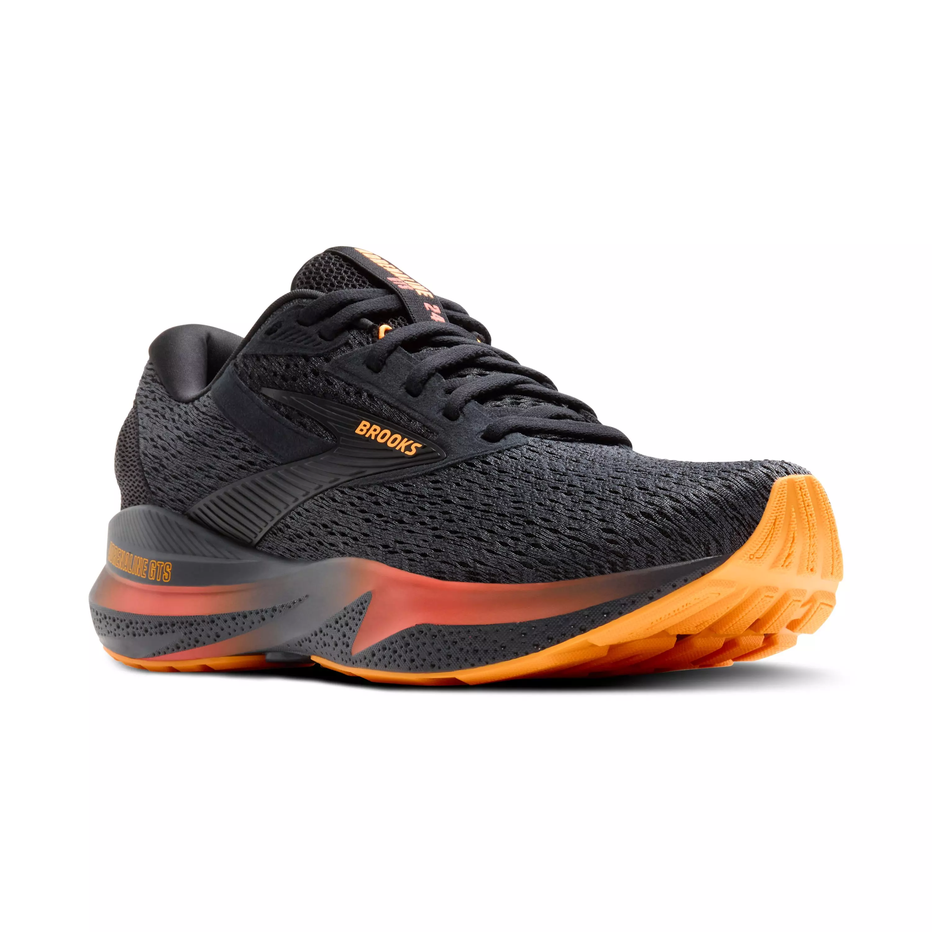 Brooks Adrenaline GTS 24 "Black/Ebony/Burnt Sienna" Men's Running Shoe - BLACK/EBONY/SIENNA