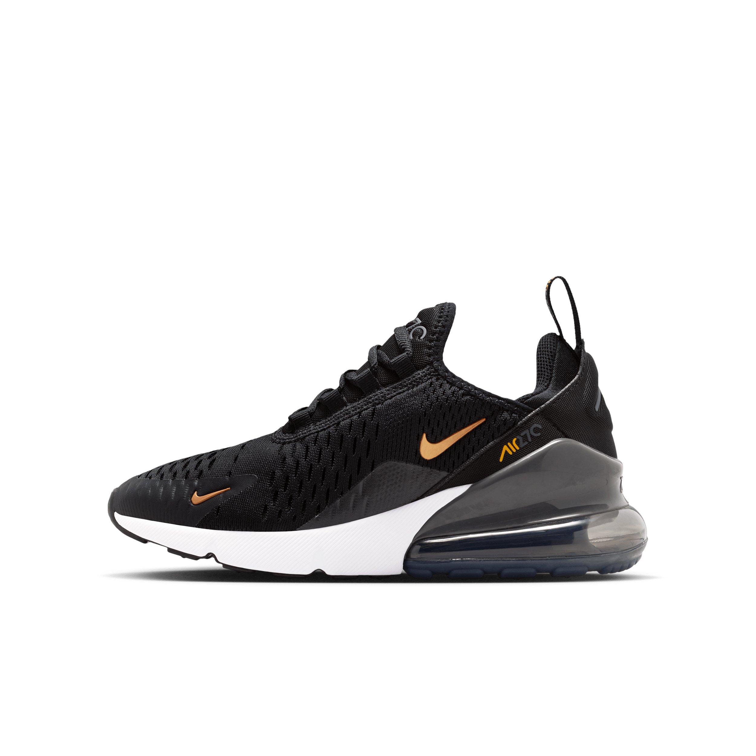 Nike Air Max 270 Grade School Boys' "Black/Laser Orange/Iron Grey/Metallic Copper" Shoe