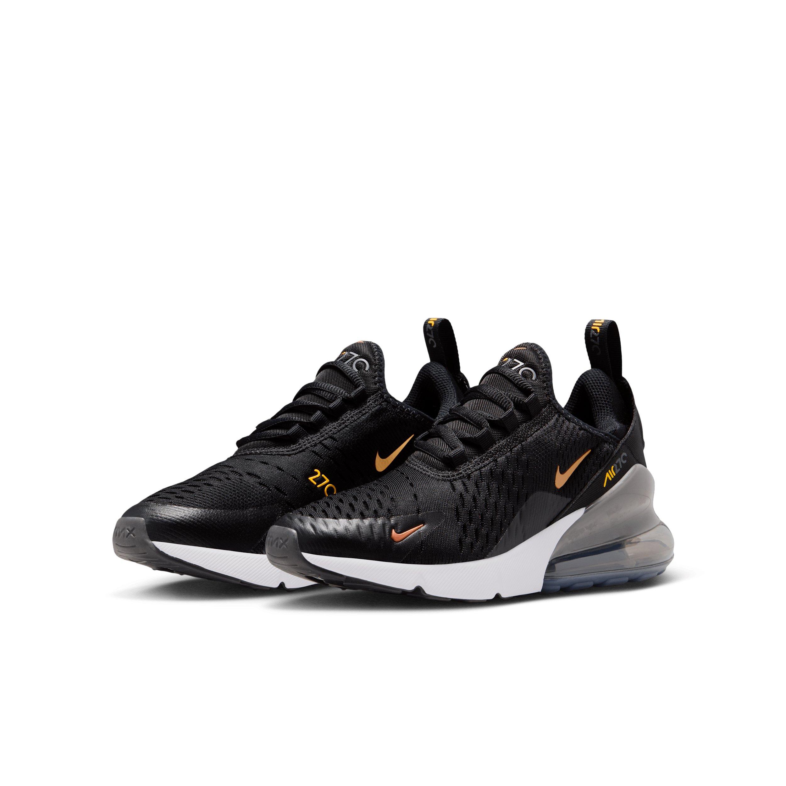 Nike Air Max 270 Grade School Boys' "Black/Laser Orange/Iron Grey/Metallic Copper" Shoe