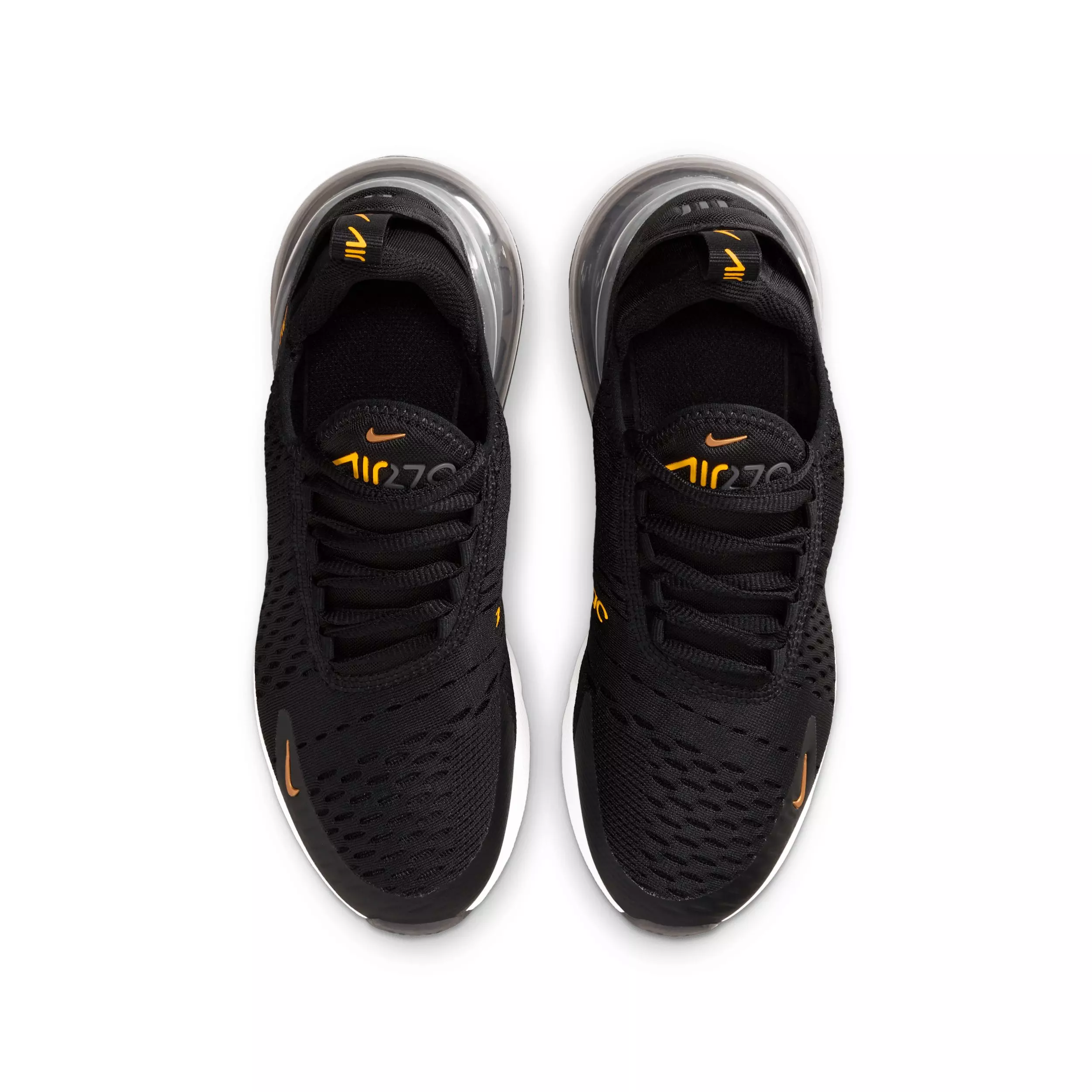 Nike Air Max 270 "Black/Laser Orange/Iron Grey/Metallic Copper" Grade School Boys' Shoe - BLACK/ORANGE/GREY/COPPER