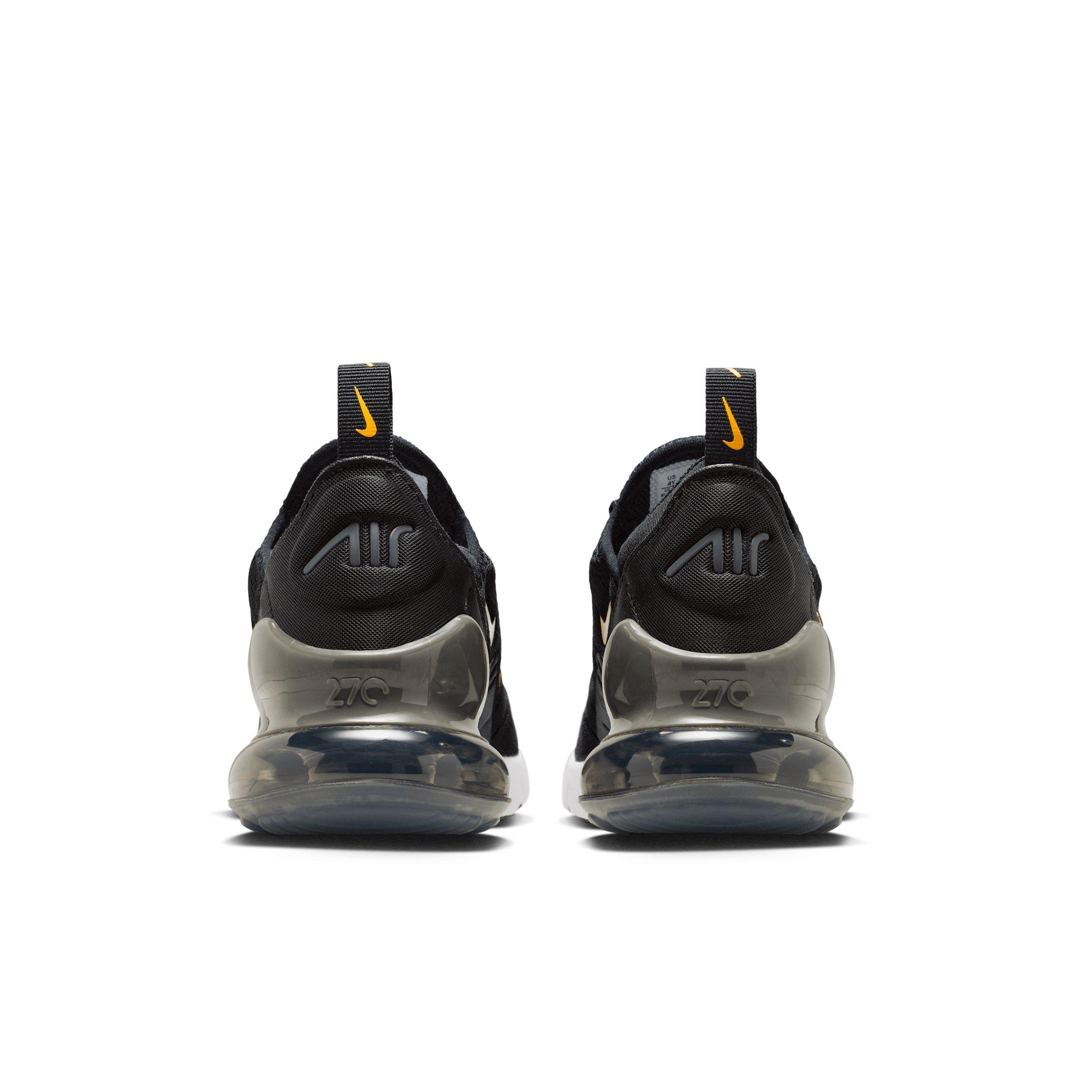 Nike Air Max 270 Grade School Boys' "Black/Laser Orange/Iron Grey/Metallic Copper" Shoe