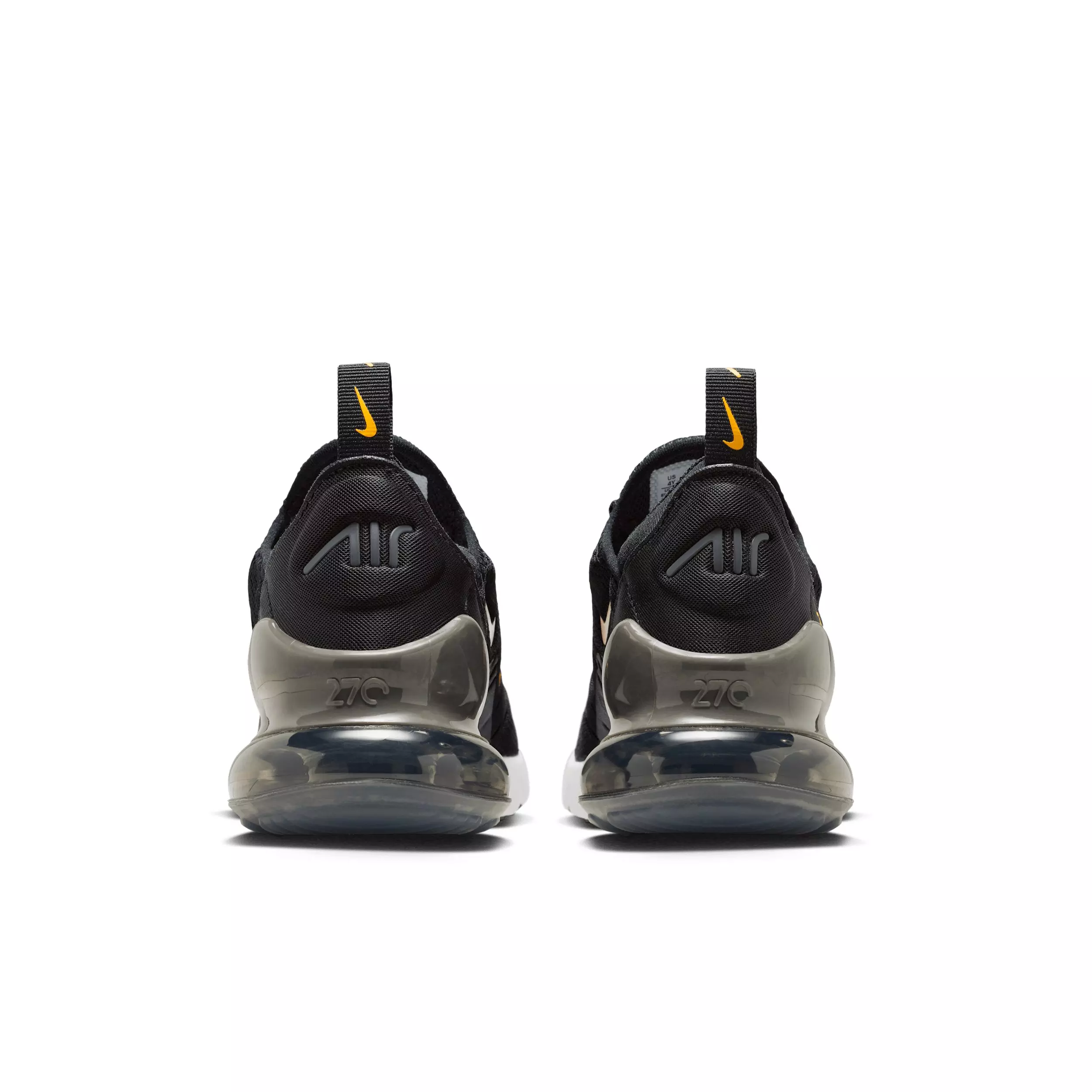 Nike Air Max 270 "Black/Laser Orange/Iron Grey/Metallic Copper" Grade School Boys' Shoe - BLACK/ORANGE/GREY/COPPER