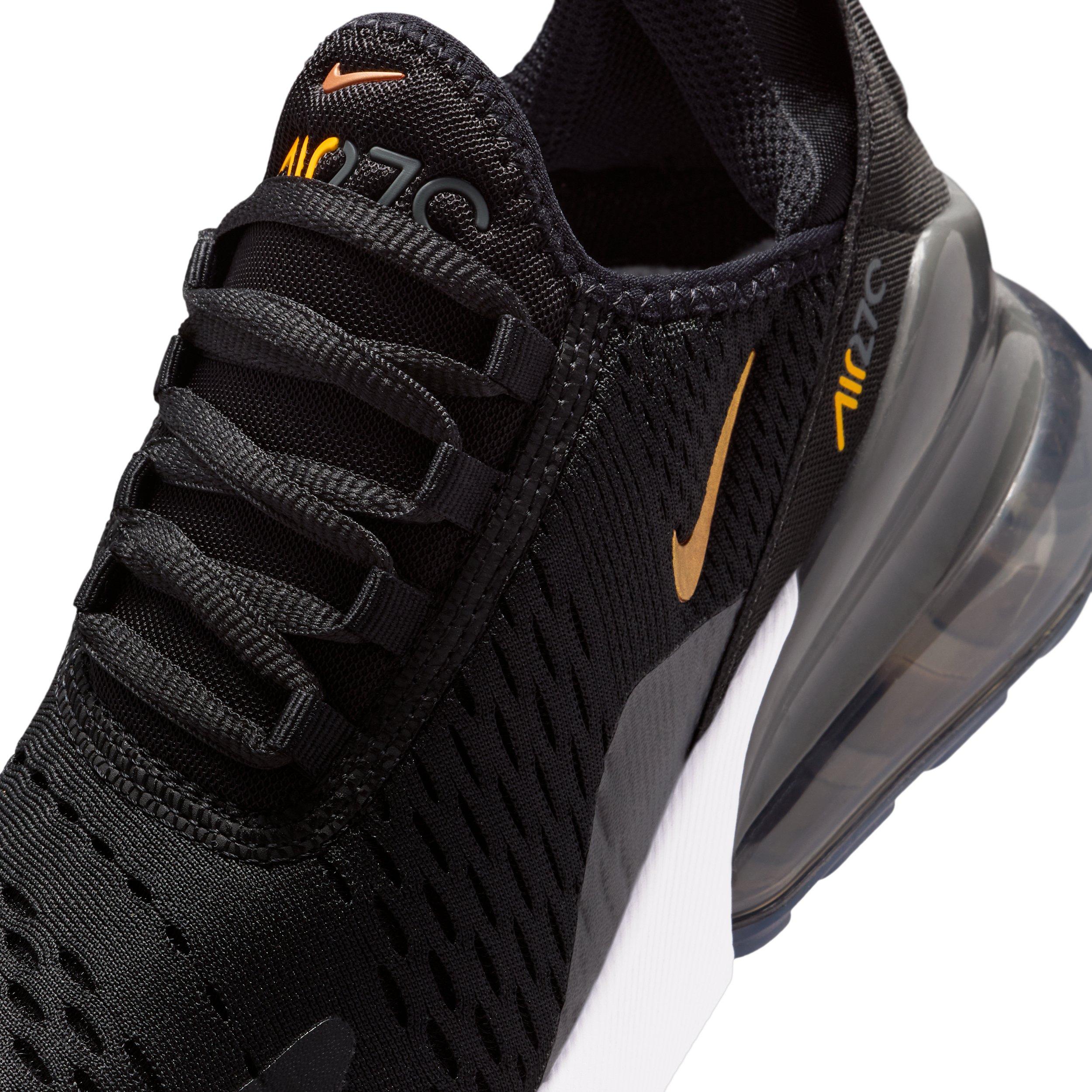 Nike Air Max 270 Grade School Boys' "Black/Laser Orange/Iron Grey/Metallic Copper" Shoe