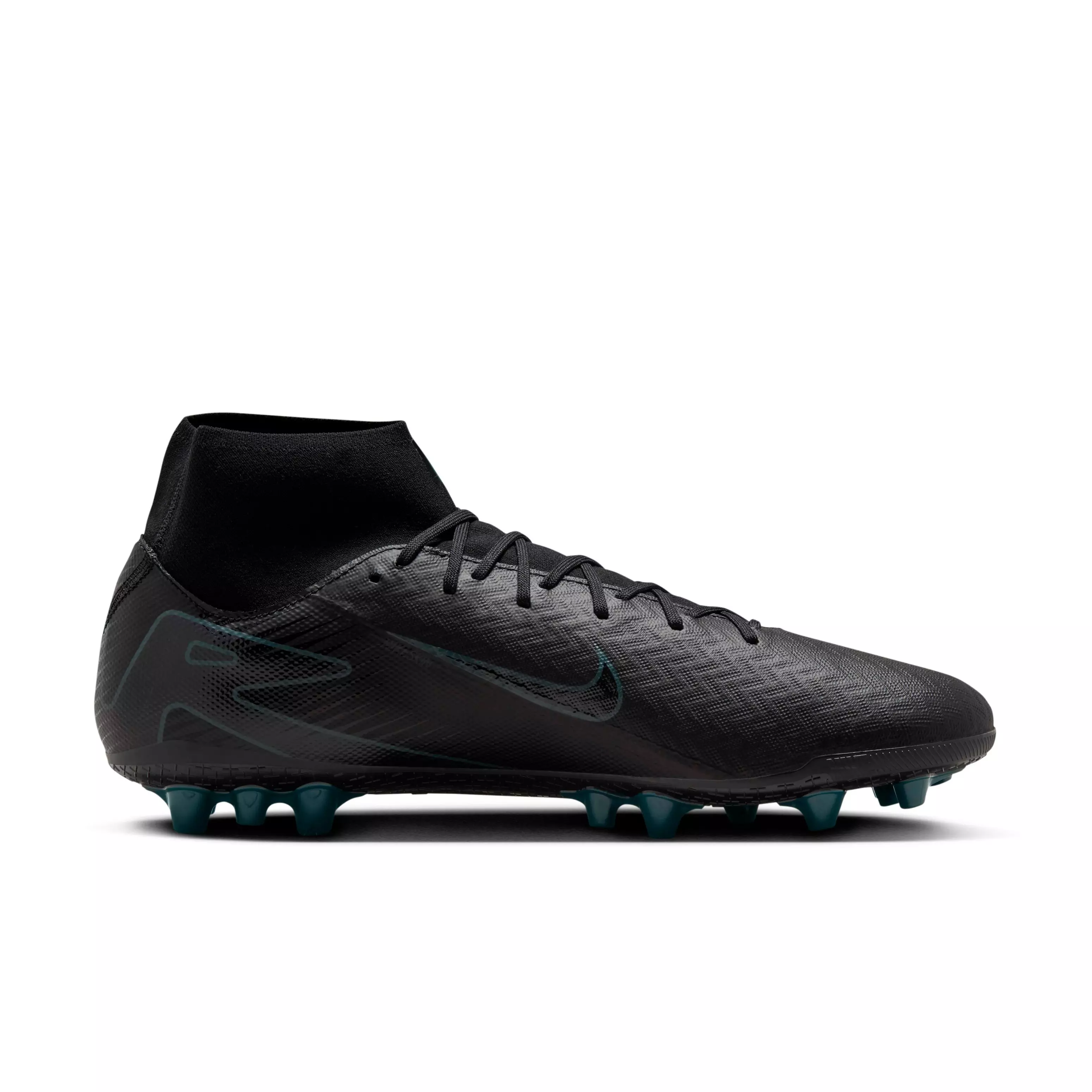 Nike Mercurial Superfly 10 Academy AG "Black/Deep Jungle/Black" Men's Soccer Cleat - BLACK/JUNGLE/BLACK