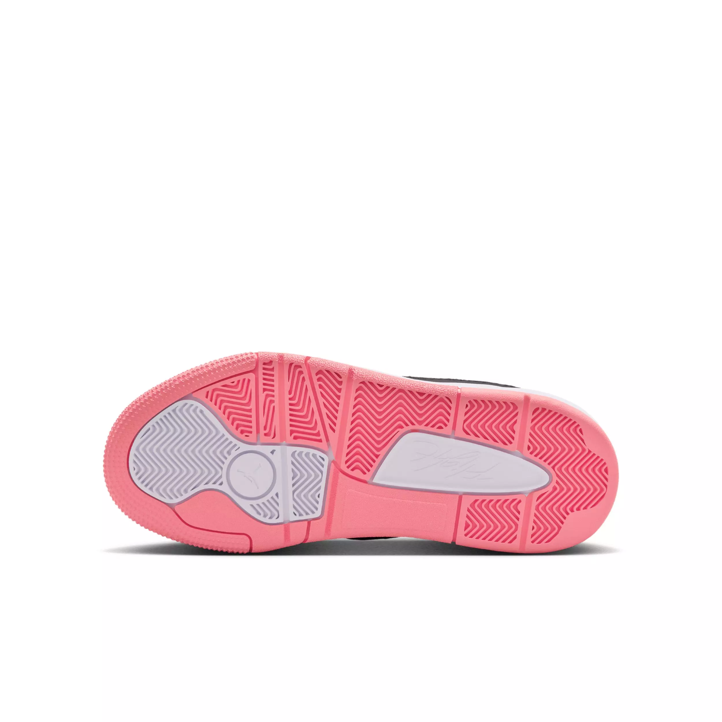 Jordan Flight Court "Black/White/Pink Gaze" Grade School Girls' Shoe - BLACK/WHITE/PINK