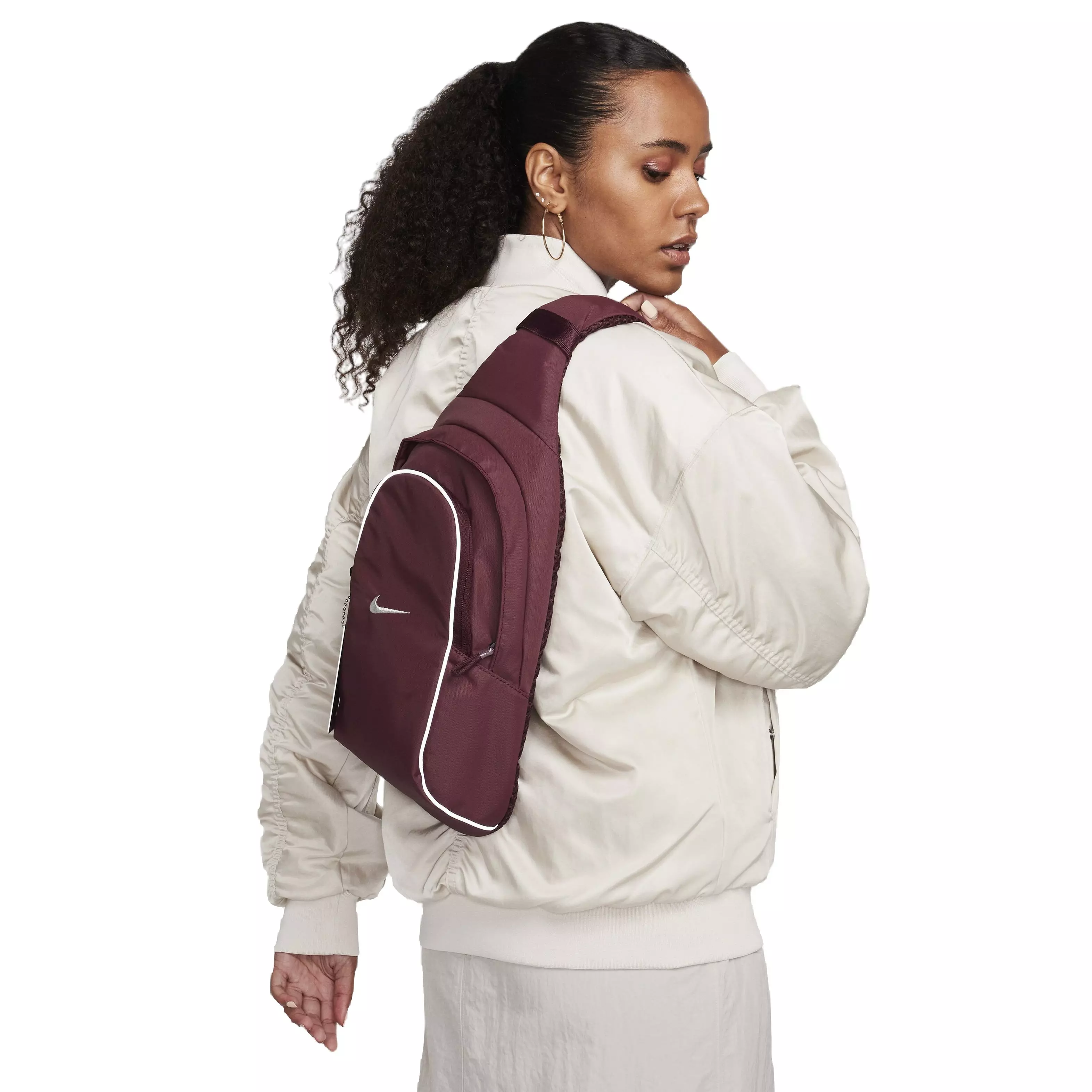 Nike Sportswear Essentials Sling Bag (8L) -Maroon - MAROON
