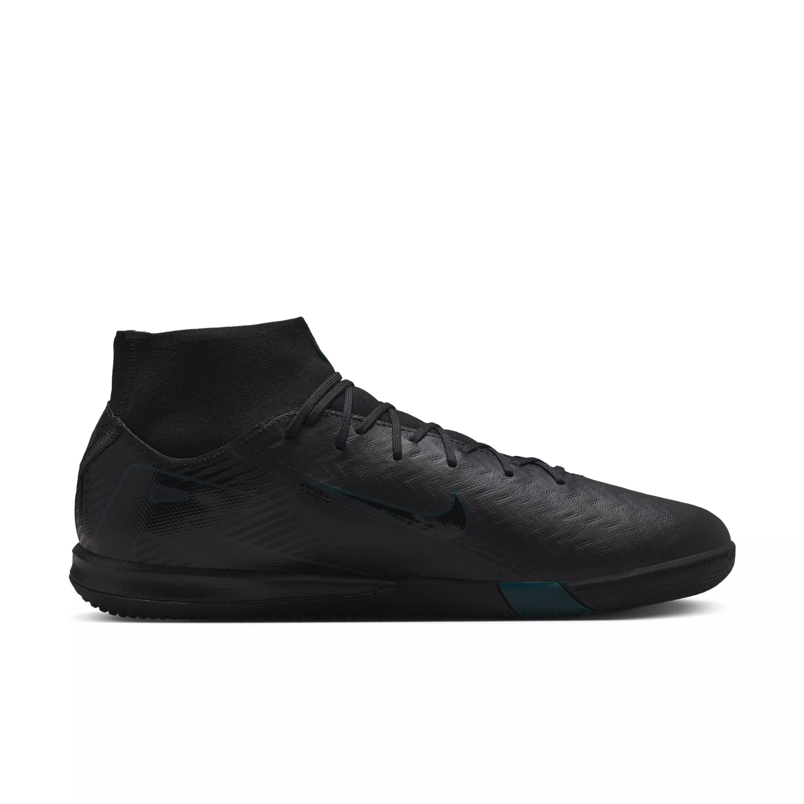 Nike Mercurial Superfly 10 Academy Indoor "Black/Deep Jungle/Black" Men's Soccer Shoe - BLACK/JUNGLE/BLACK