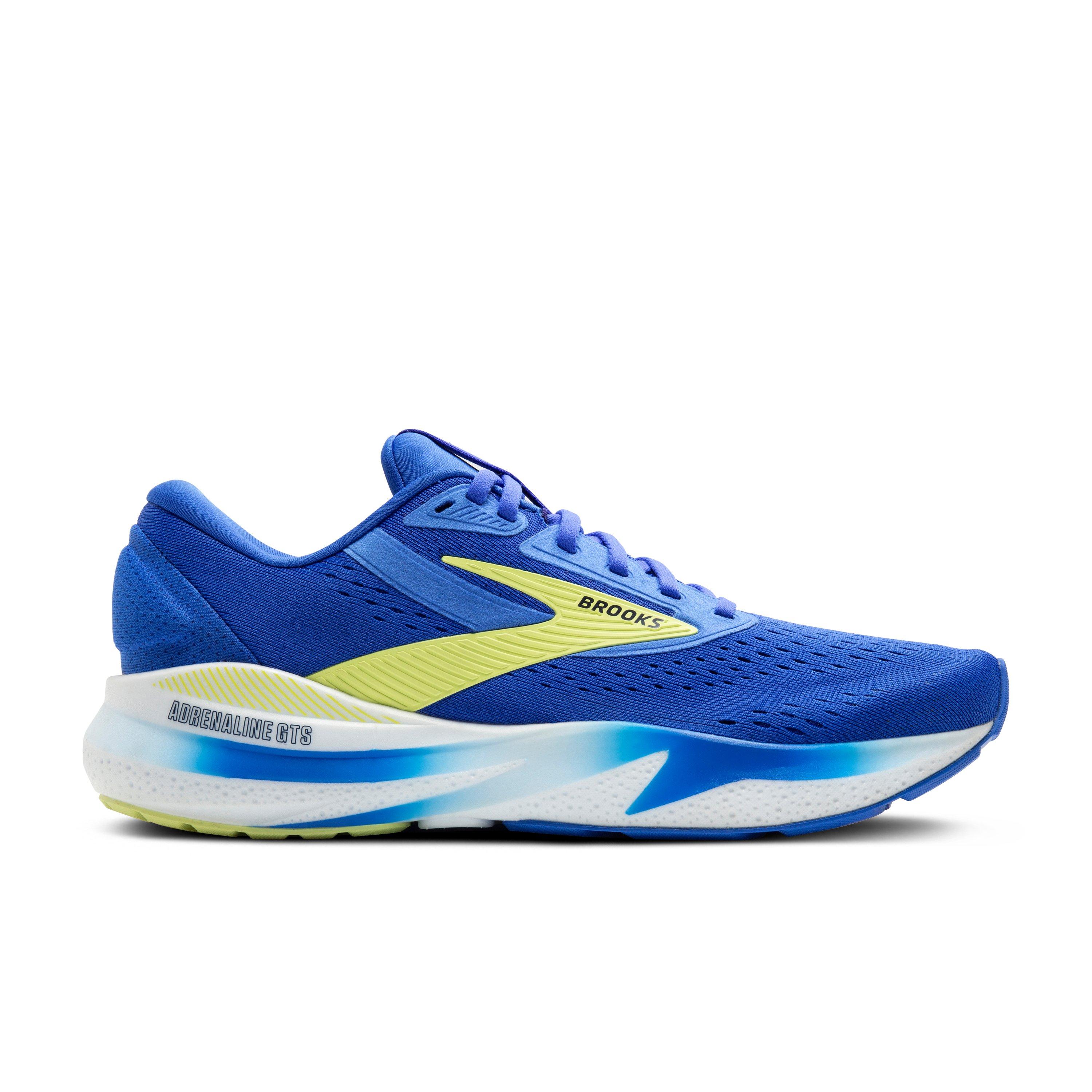 Brooks Adrenaline GTS 24 "Cobalt/Neo Yellow/Peacoat" Men's Running Shoe - COBALT/YELLOW/PEACOAT Thumbnail View 1