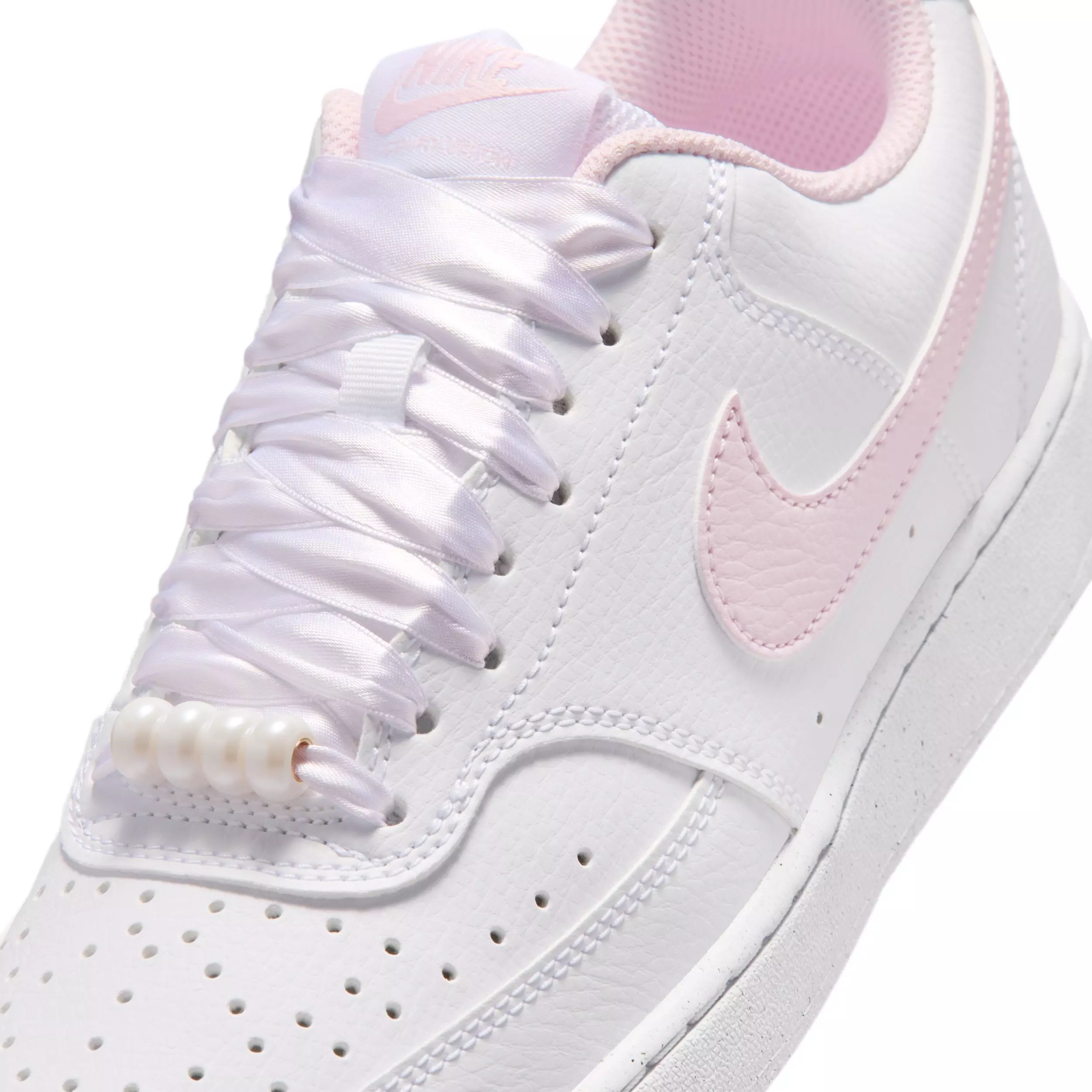 Nike Court Vision Low "White/Pink Foam" Women's Shoe - WHITE/PINK