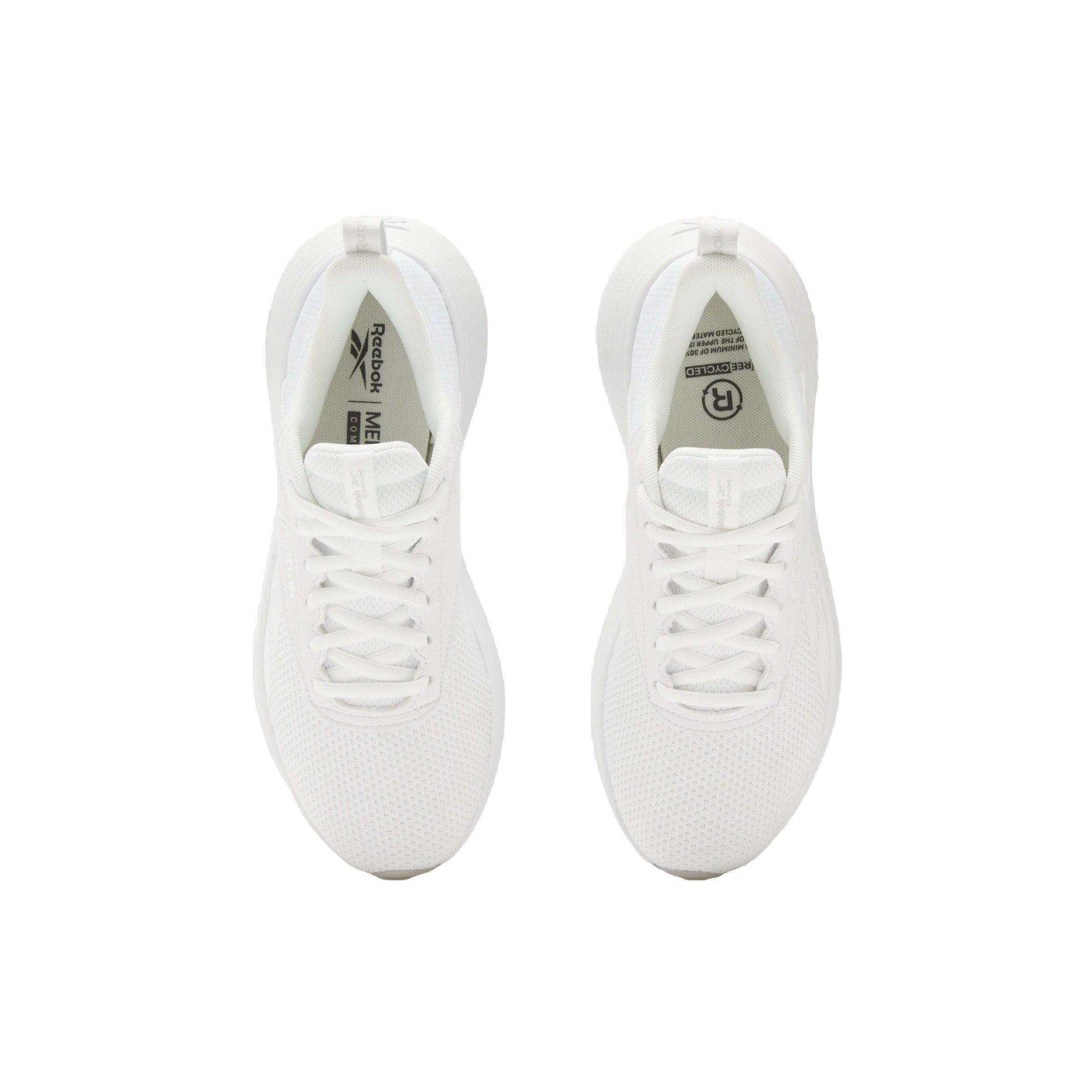 Reebok DMX Comfort + "Ftwr White/Ftwr White/Steely Fog" Women's Walking Shoe - WHITE/WHITE/STEELY Thumbnail View 3