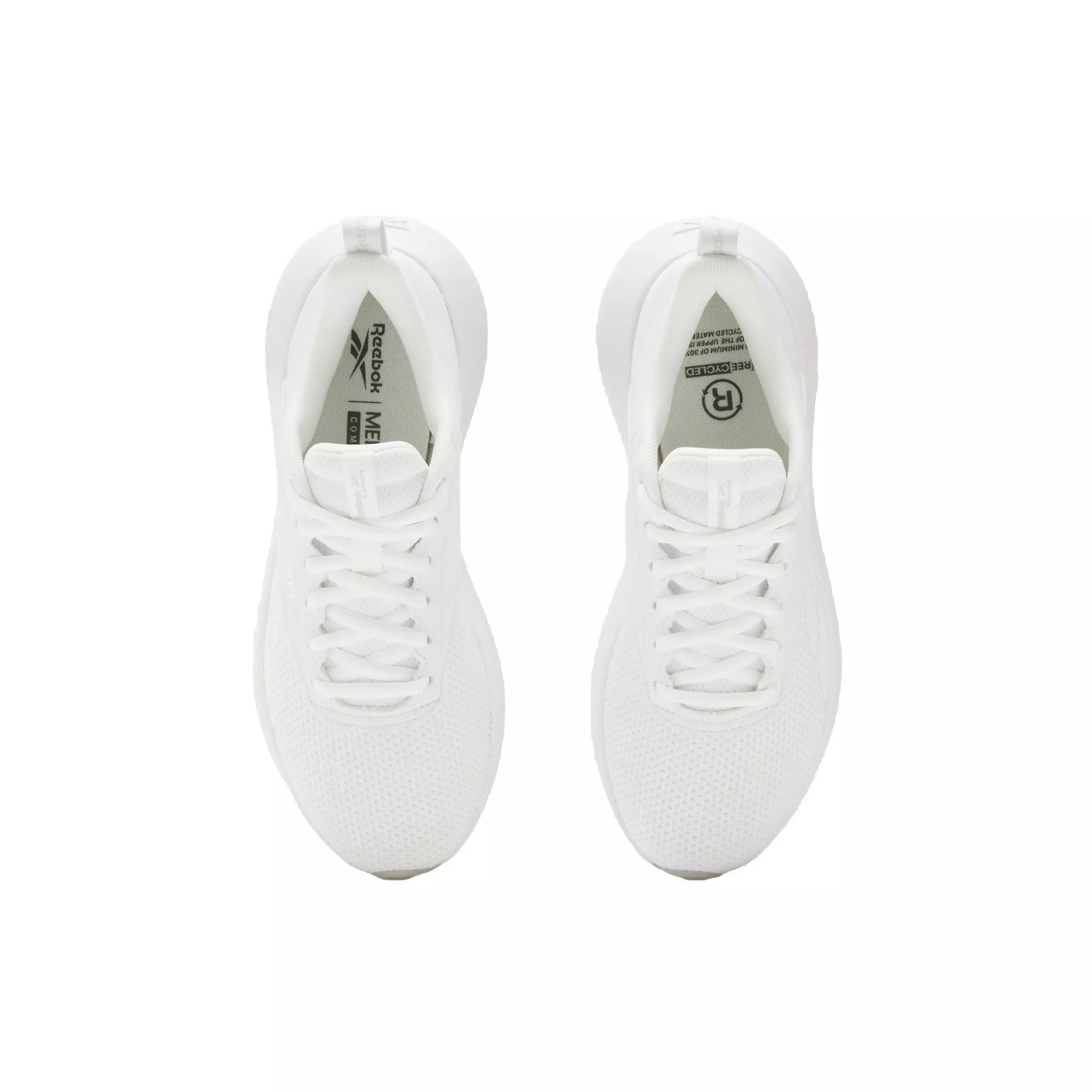 Reebok DMX Comfort + "Ftwr White/Ftwr White/Steely Fog" Women's Walking Shoe - WHITE/WHITE/STEELY